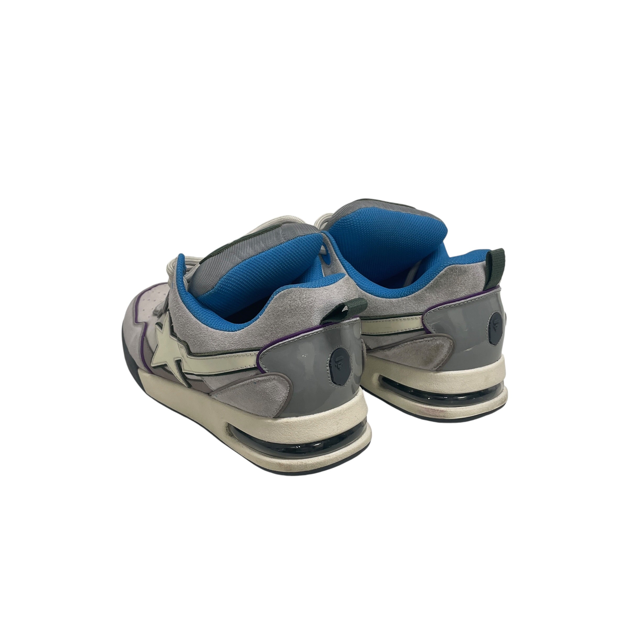 A BATHING APE/Low-Sneakers/US 9.5/Cotton/GRY/BAPE-STA#2/GRY/PRPL/BLU INNER view 2