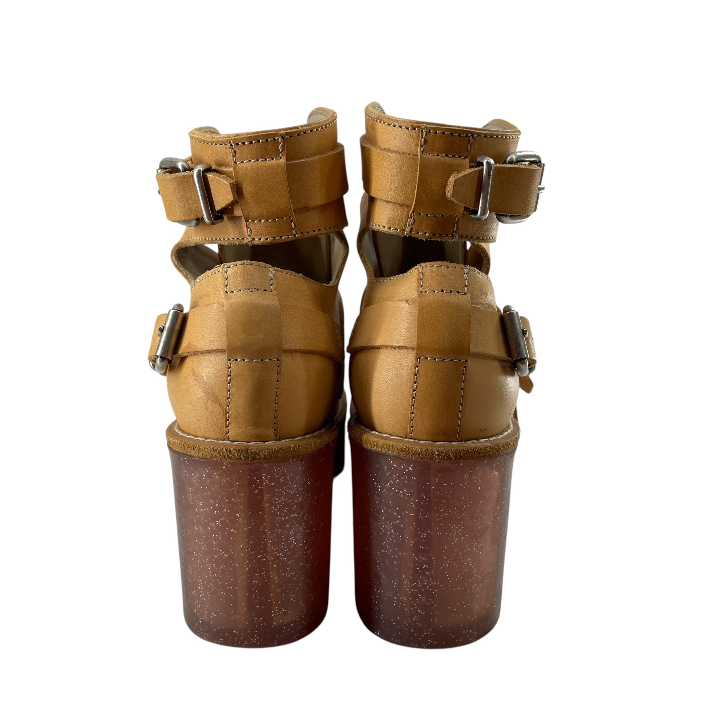 Acne Studios/Vintage/Boots/EU 37/Leather/CML/GLITTER HEEL BUCKLE view 5
