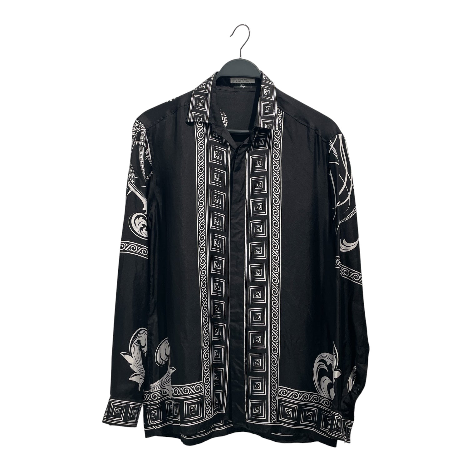 GIANNI VERSACE/LS Shirt/38/Silk/BLK/All Over Print/ view 1