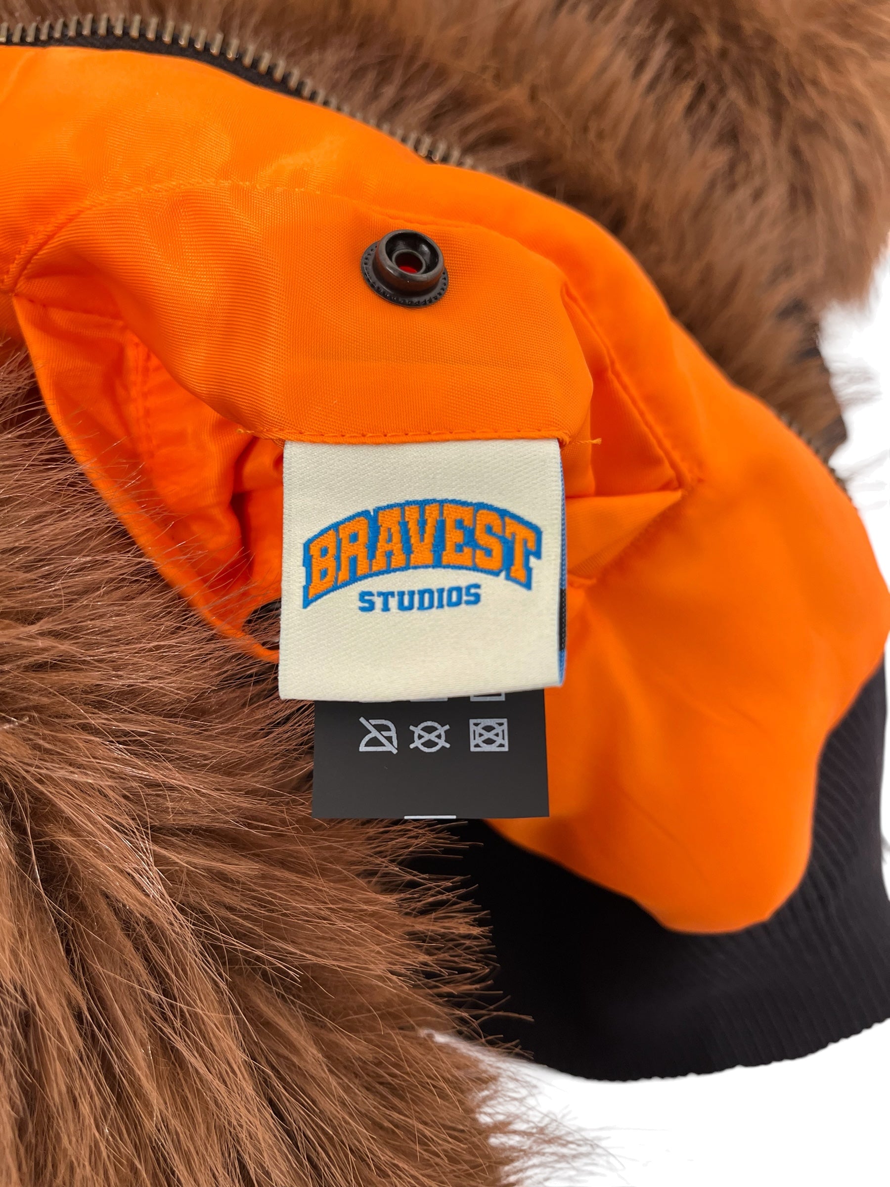 Bravest Studios/Flight Jkt/M/Nylon/BRW/FAUX FUR DISTRESSED BOMBER BRW view 3