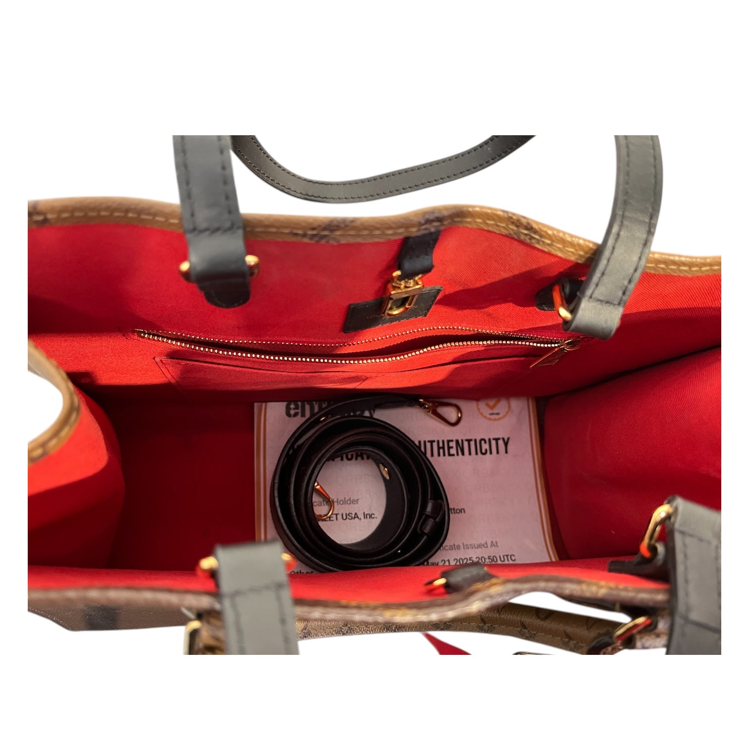 LOUIS VUITTON/Cross Body Bag/OS/Monogram/BRW/Onthego view 3