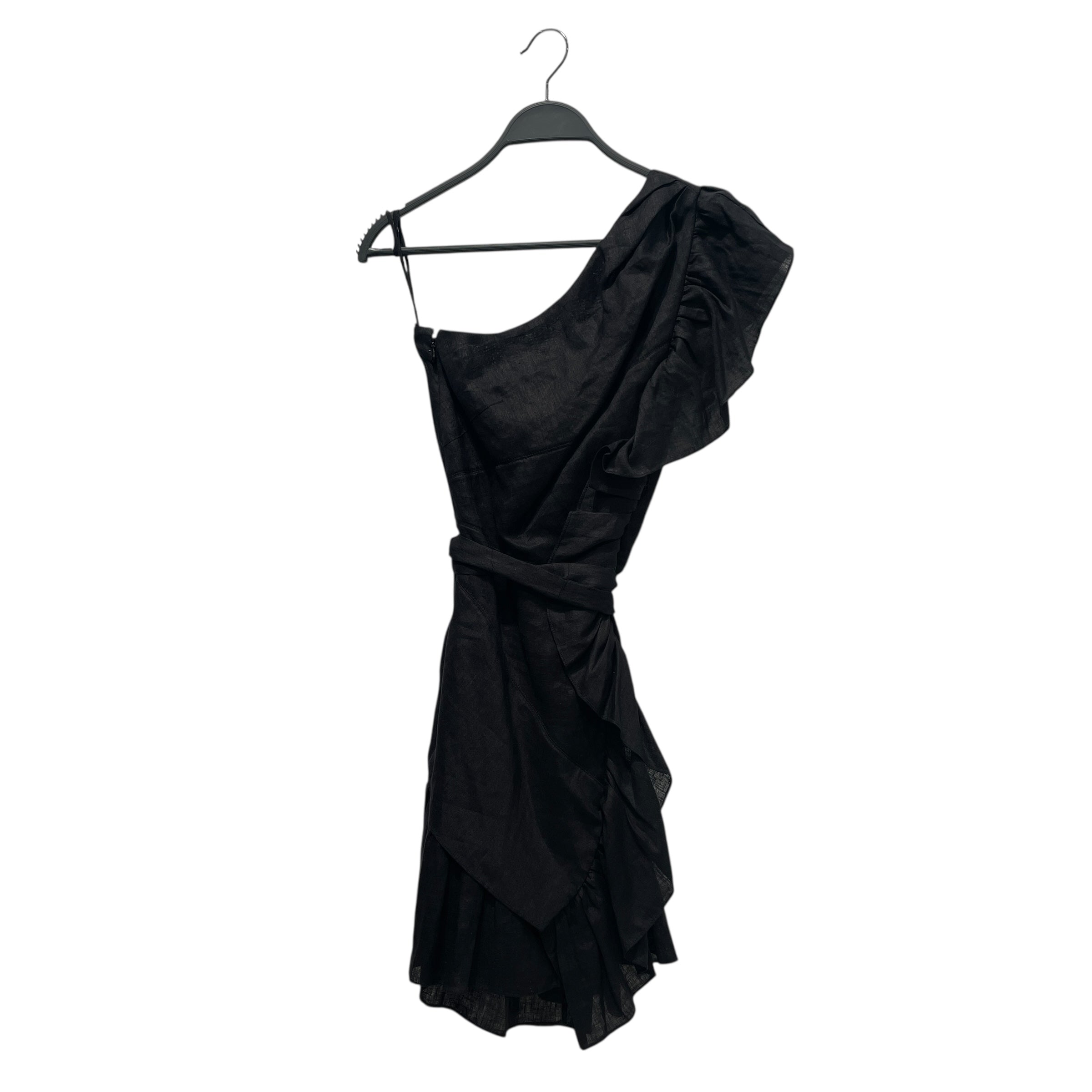 ISABEL MARANT ETOILE/Dress/36/Linen/BLK/Etoile Mini Ruched Dress view 1