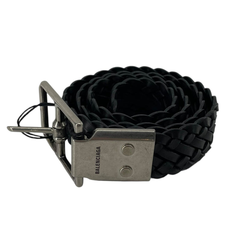 BALENCIAGA/Belt/Leather/BLK/BRAIDED BELT