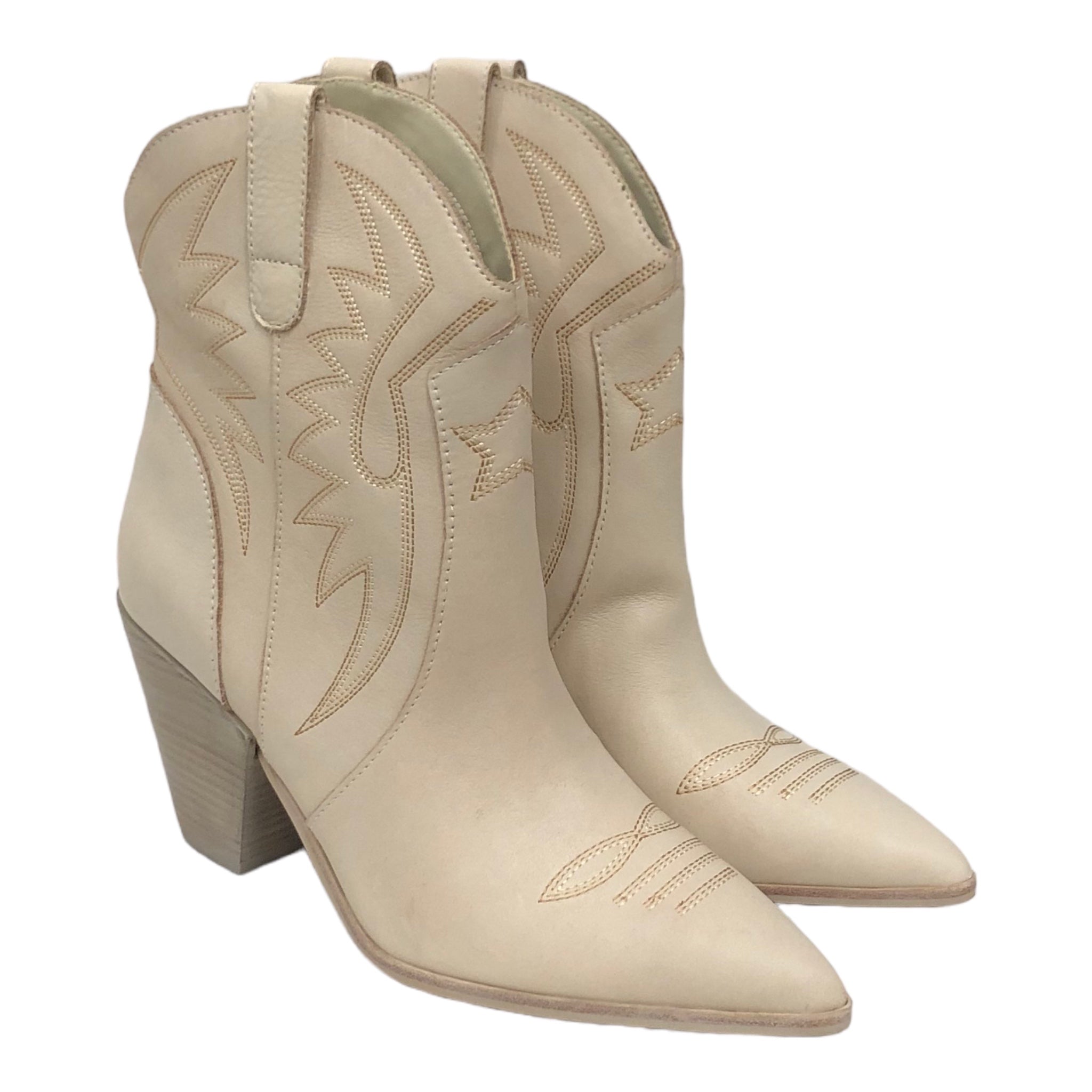 DOLCE VITA/Ankle Boots/US 11/Leather/CRM/Cowboy Heels view 1