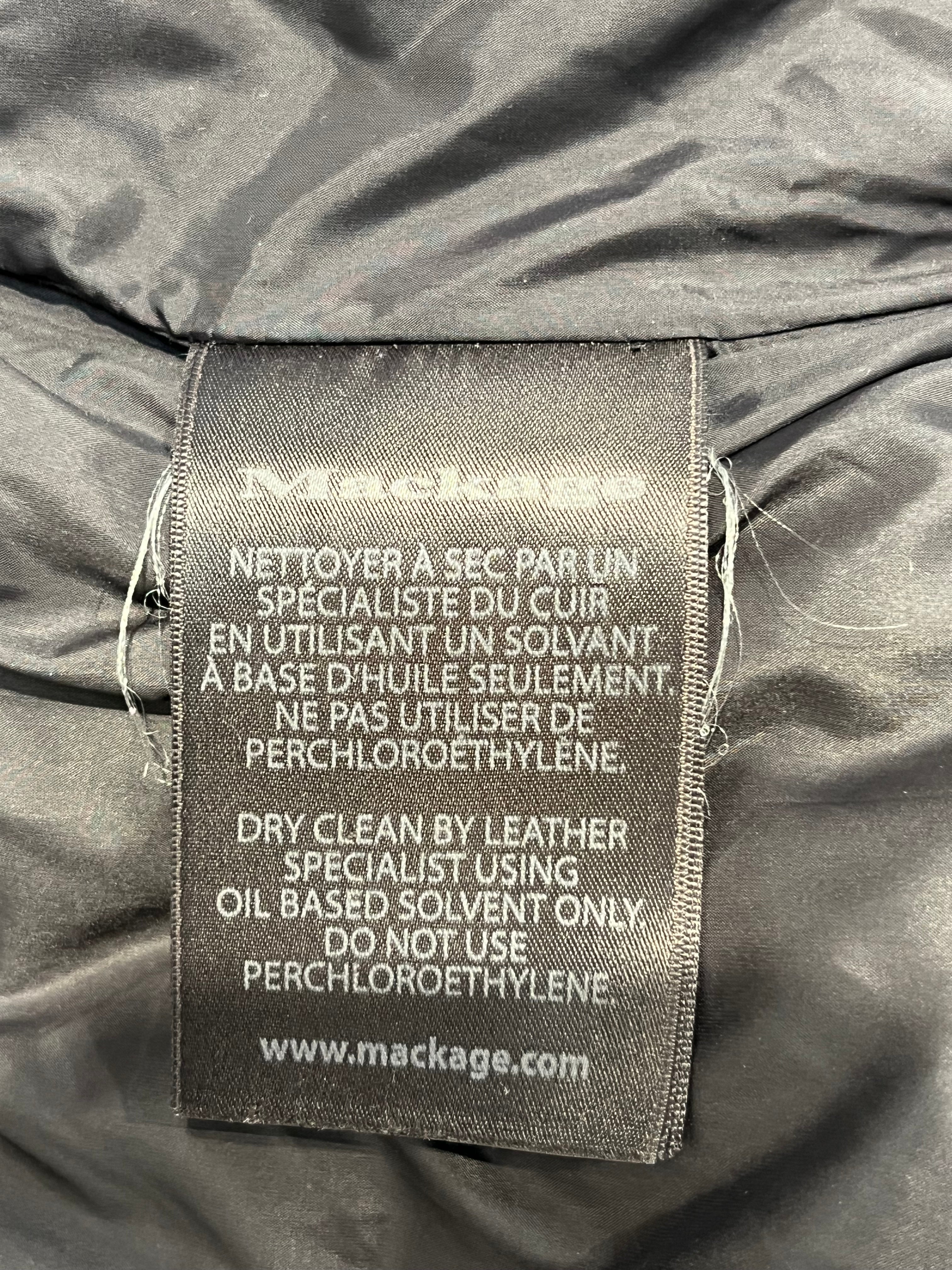 MACKAGE/Puffer Jkt/42/Polyester/NVY/fur hood gold hardware view 10
