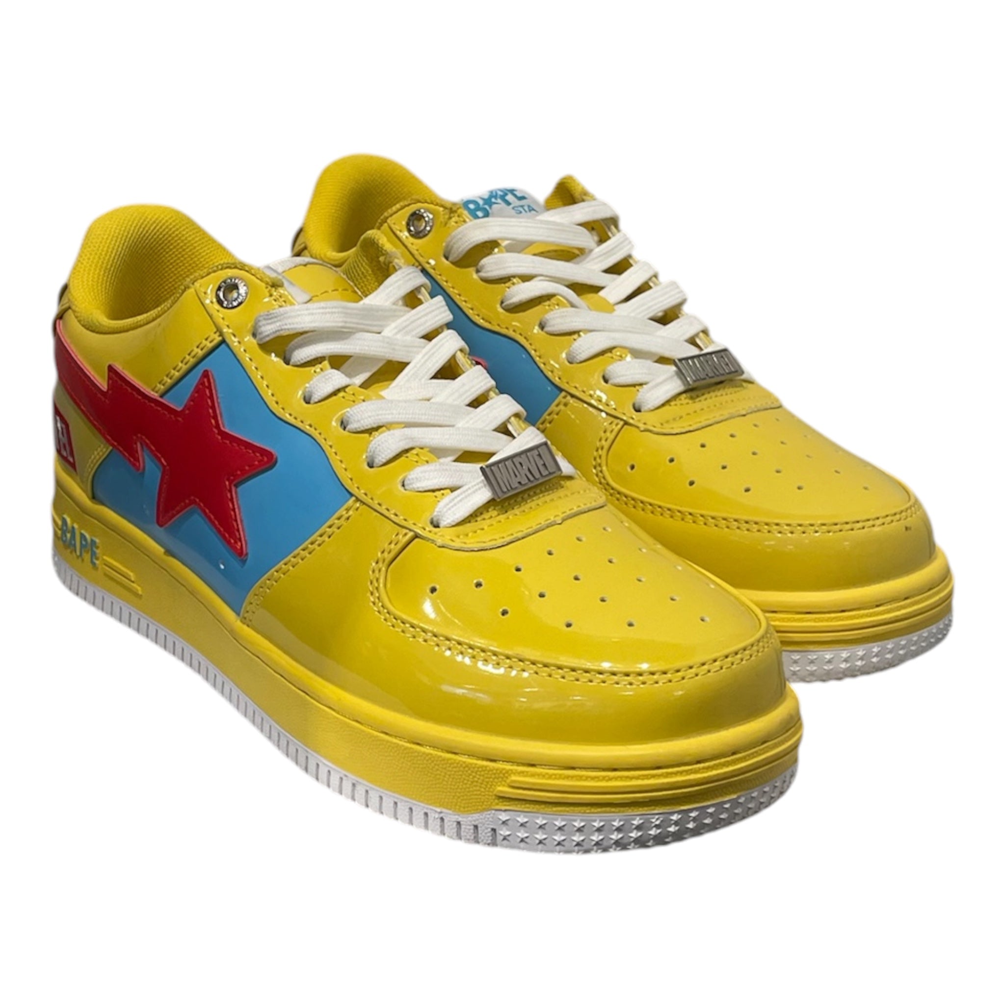 A BATHING APE/Low-Sneakers/US 9.5/Leather/YEL/BAPESTA MARVEL THOR view 1