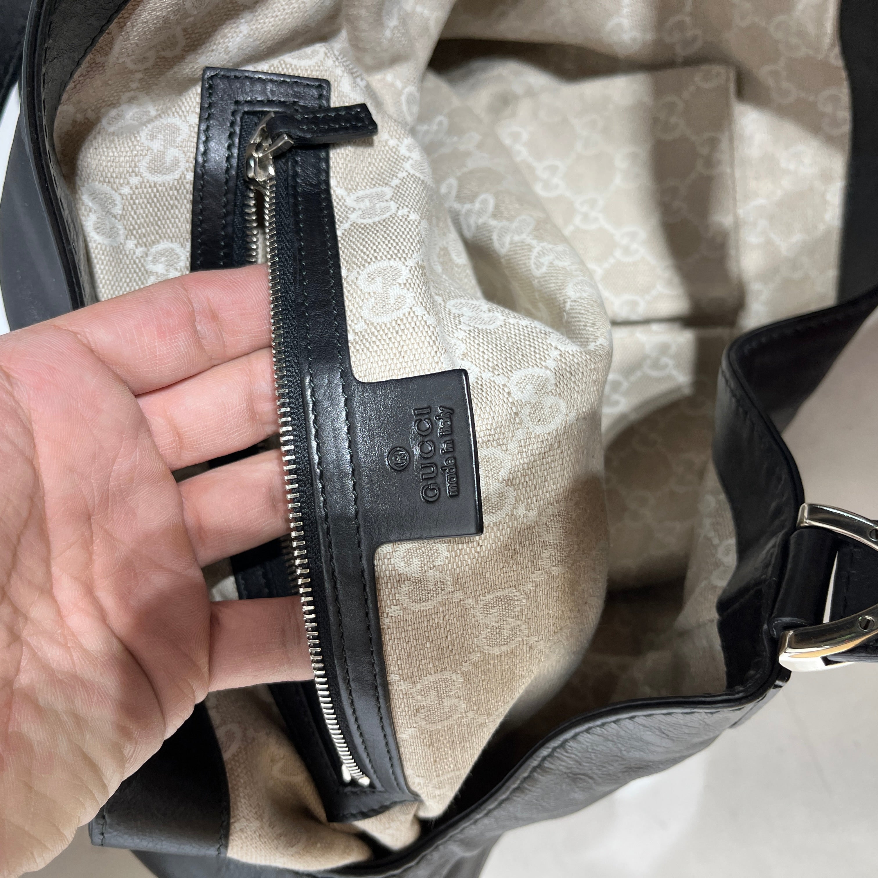 GUCCI/Hand Bag/Leather/BLK/SOFT STIRRUP view 5
