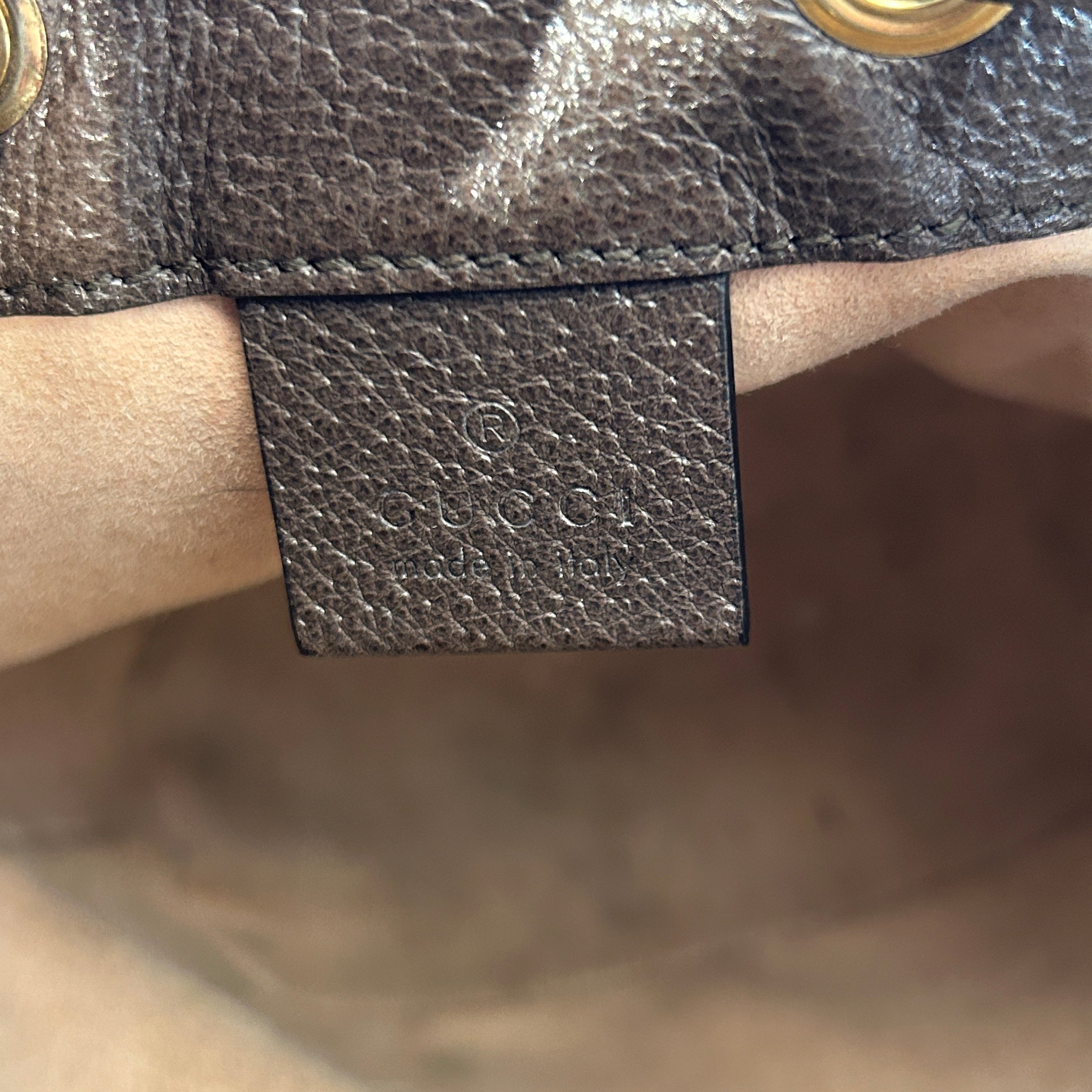 GUCCI/Bag/Monogram/KHK/Small Ophidia Bucket view 5