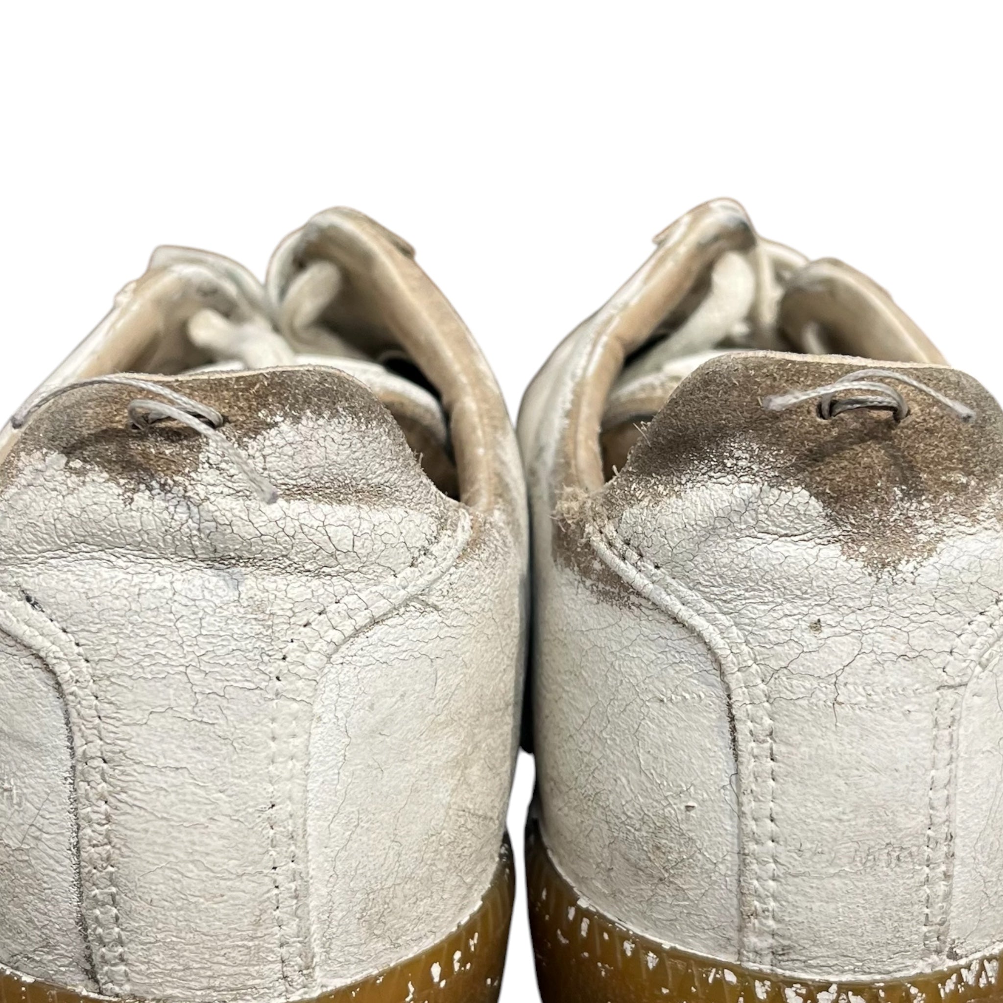 Maison Margiela/Low-Sneakers/EU 42/Leather/WHT/REPLICA DISTRESS PAINT FINISH view 9