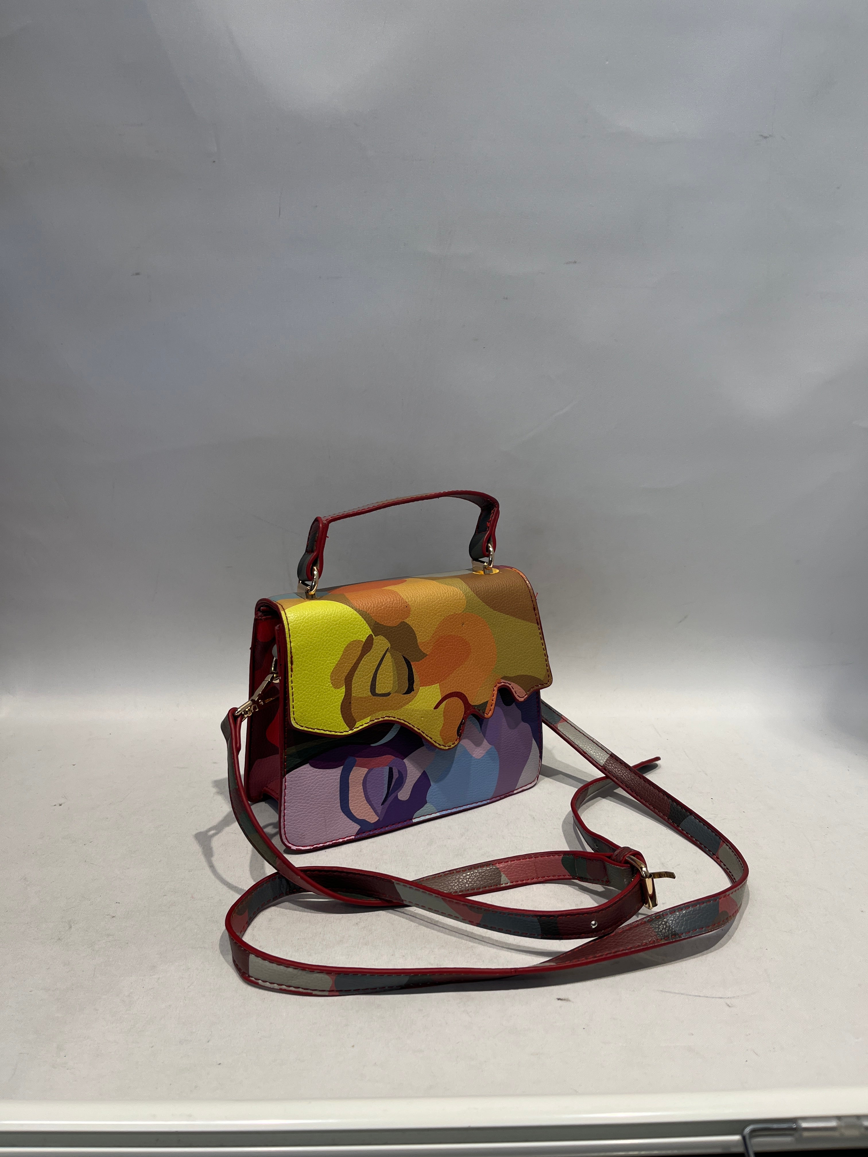 KIDSUPER STUDIOS/Cross Body Bag/All Over Print/Leather/MLT/KISSING FACE BAG view 4