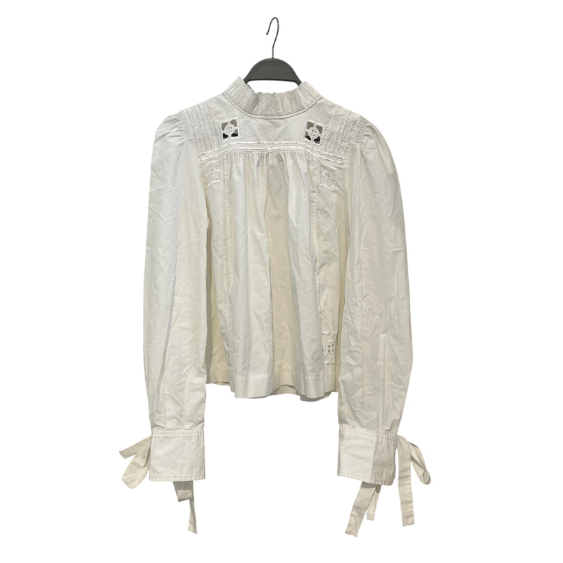 ISABEL MARANT/LS Blouse/40/Cotton/WHT/