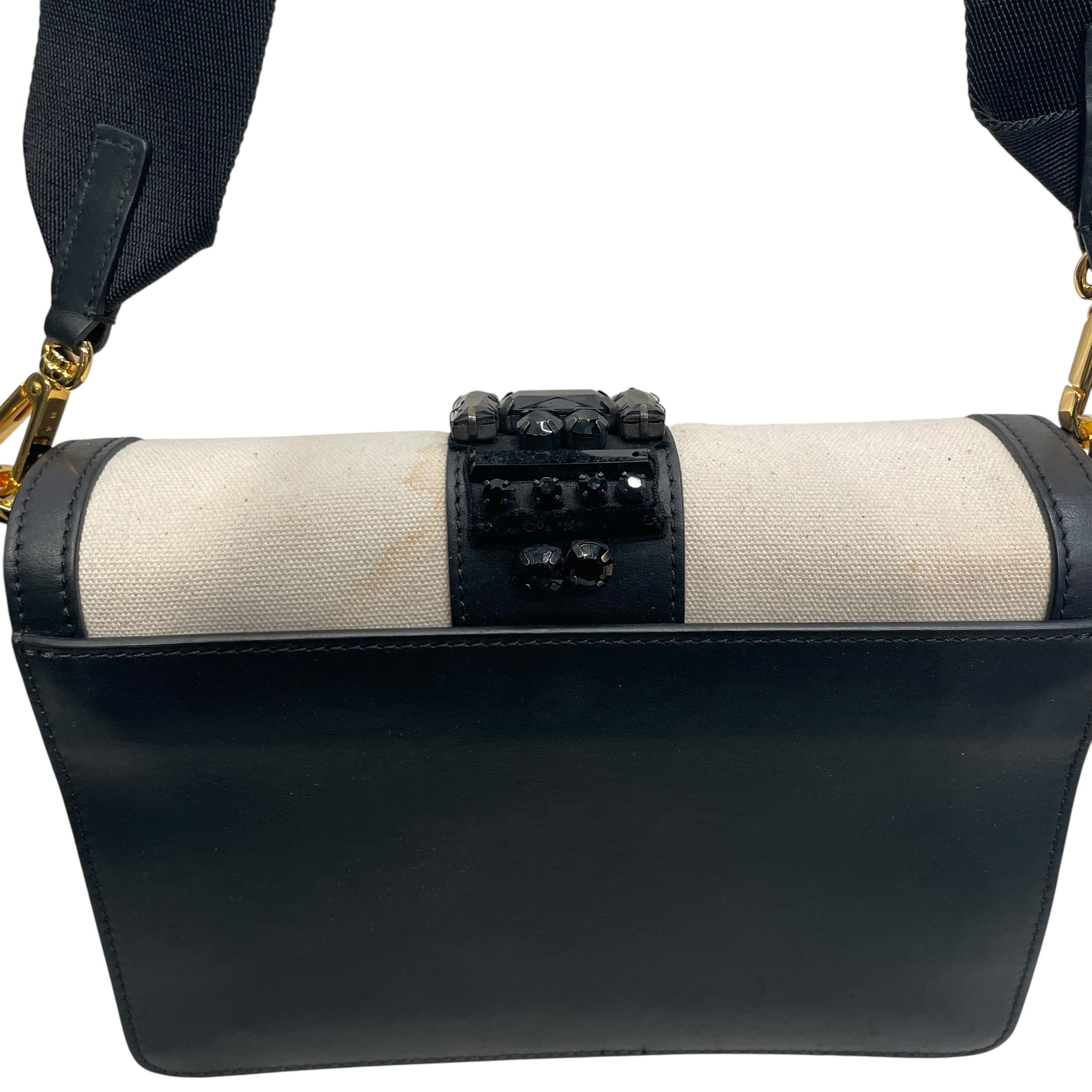 MARNI/Cross Body Bag/Cotton/WHT/BEADED TRUNK BAG view 4