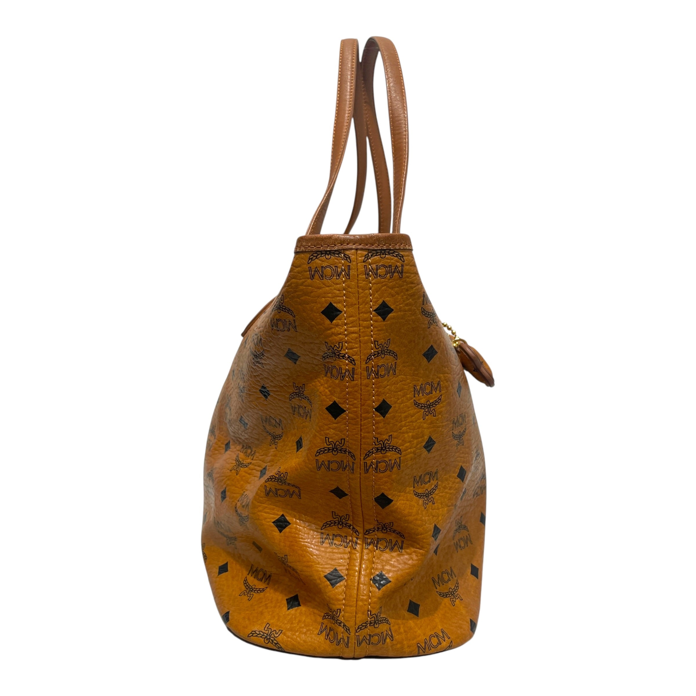 MCM/Tote Bag/Leather/BRW/Monogram tote bag view 2