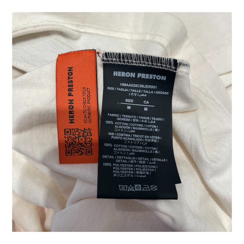 HERON PRESTON/T-Shirt/M/Cotton/CRM/Black White Graphic Orange Hit