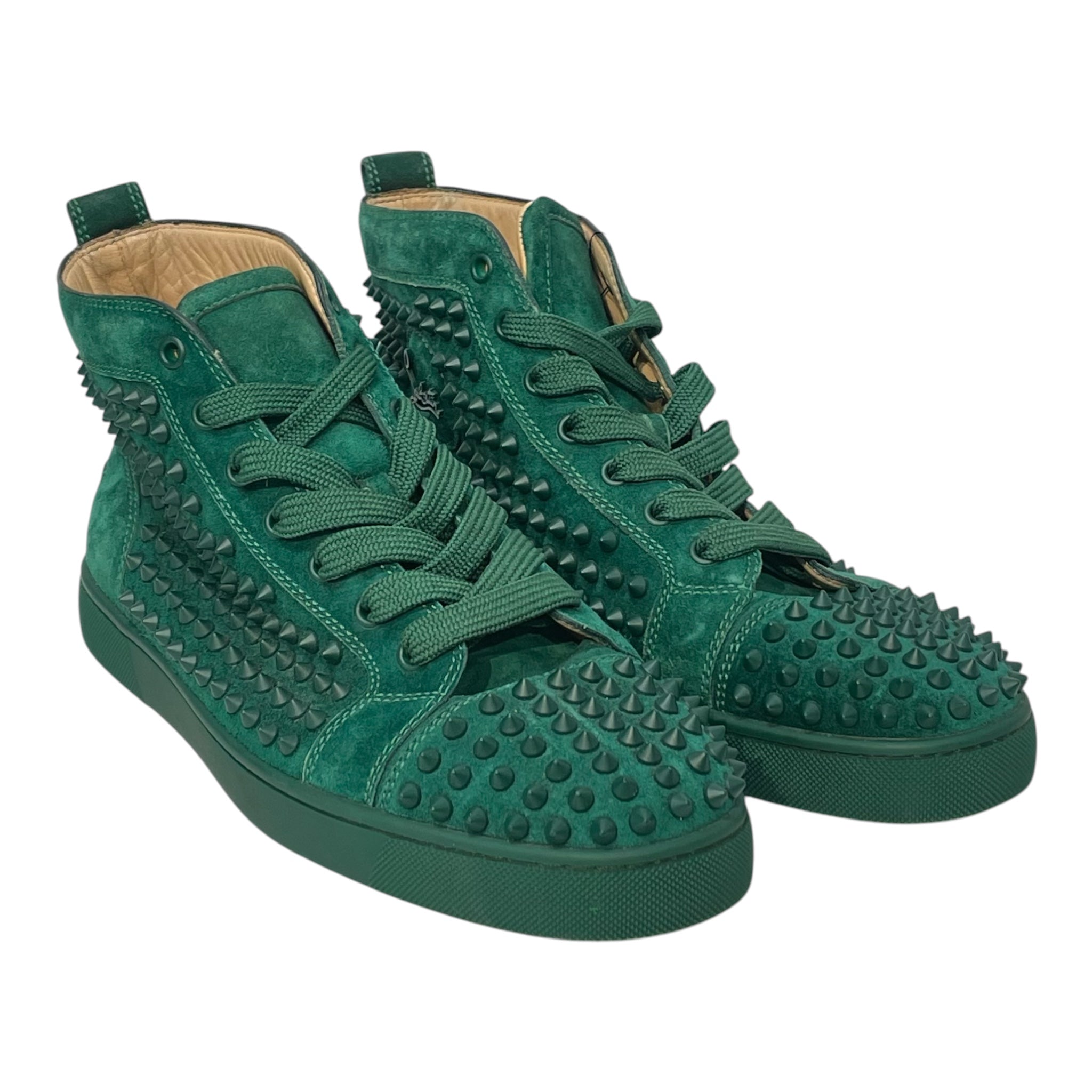 Christian Louboutin/Hi-Sneakers/EU 42/Suede/GRN/SPIKE SNEAKS view 1