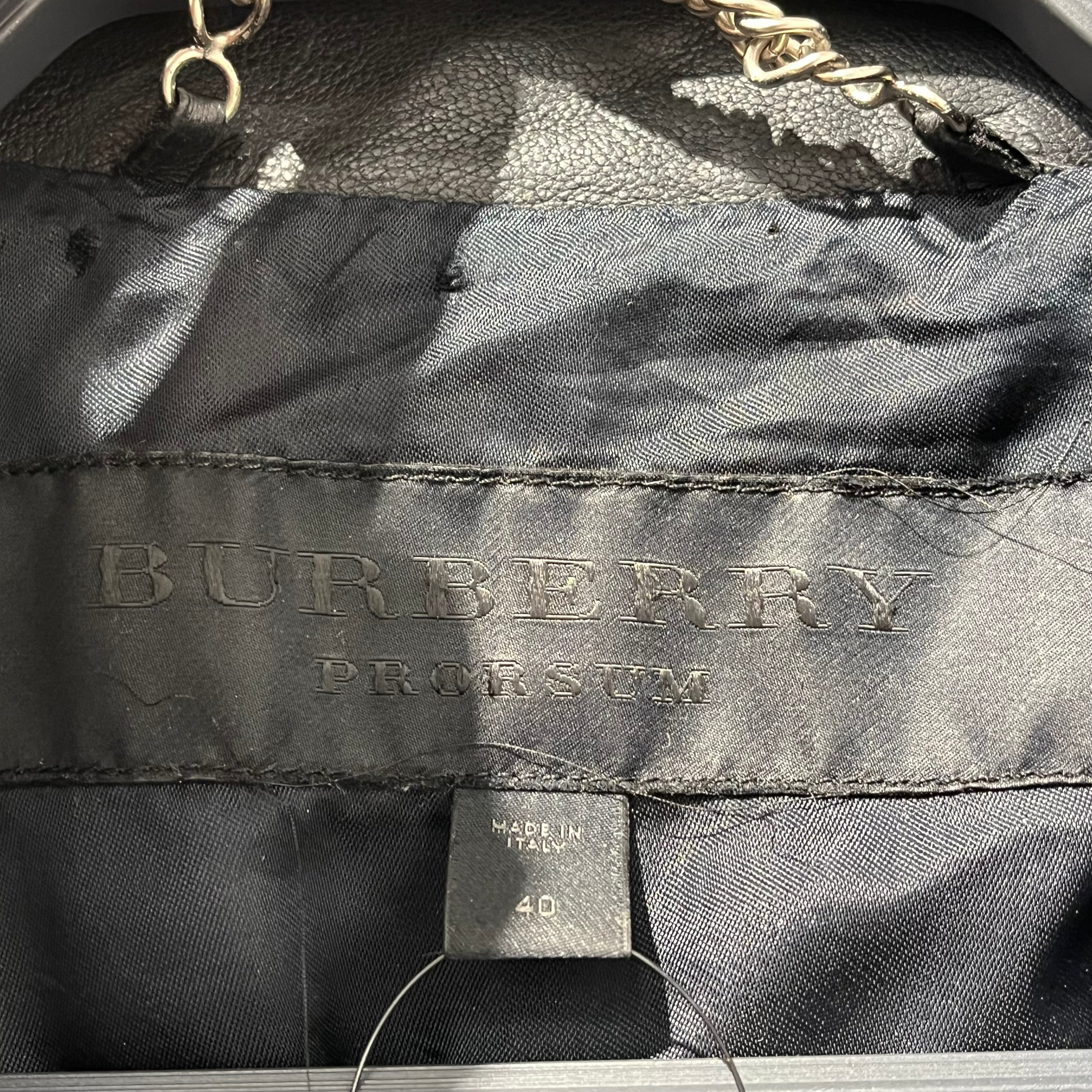 BURBERRY/Leather Jkt/40/Leather/BLK/Single Breasted/ view 8