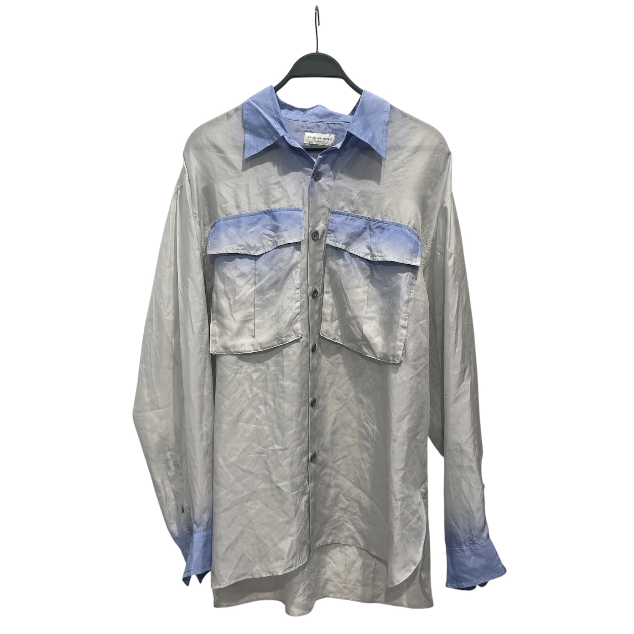 DRIES VAN NOTEN/SS Shirt/L/Silk/BLU/Calander Tris Shirt view 1