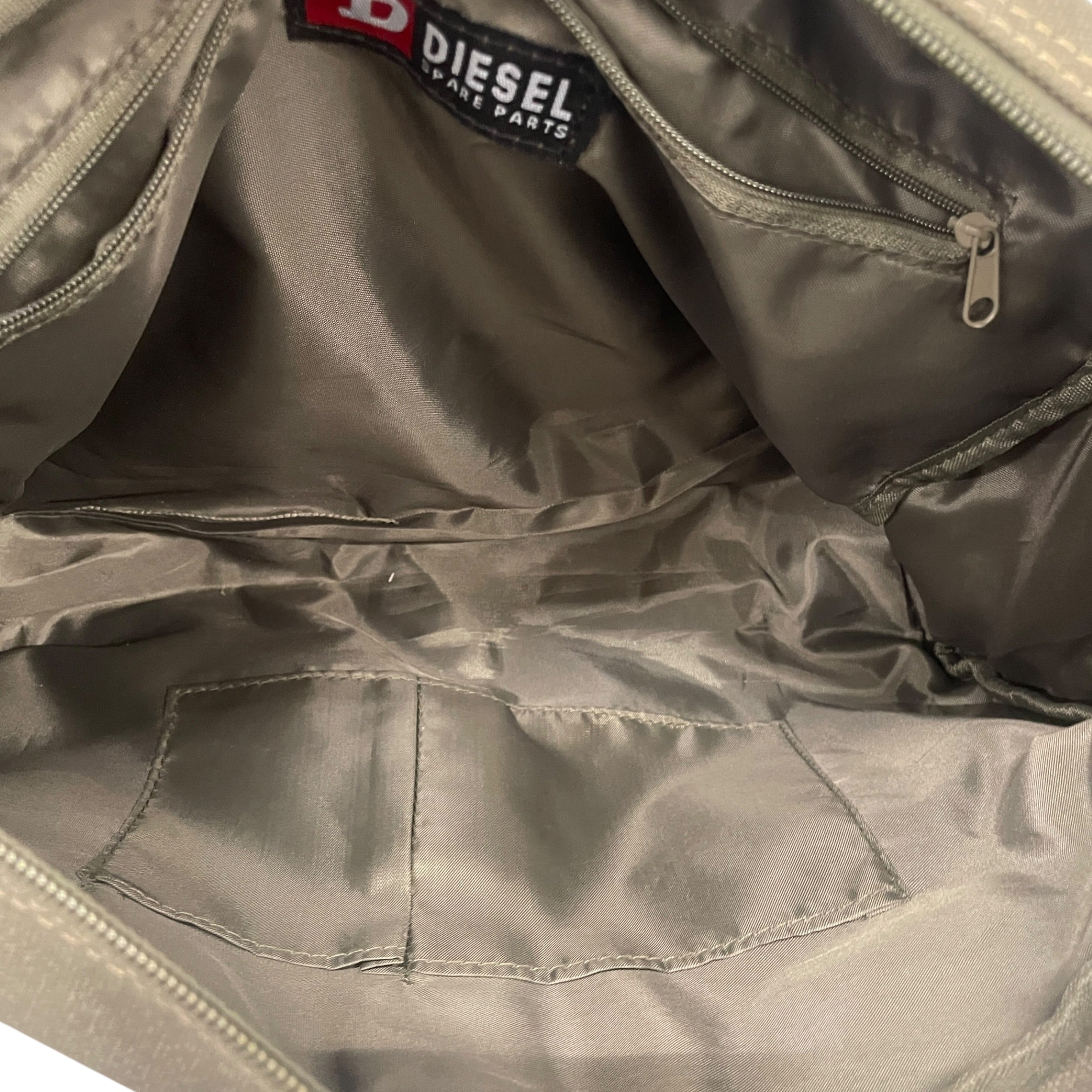 DIESEL/Cross Body Bag/Cotton/GRN/ASYMMETRICAL FLAP/POCKET view 4