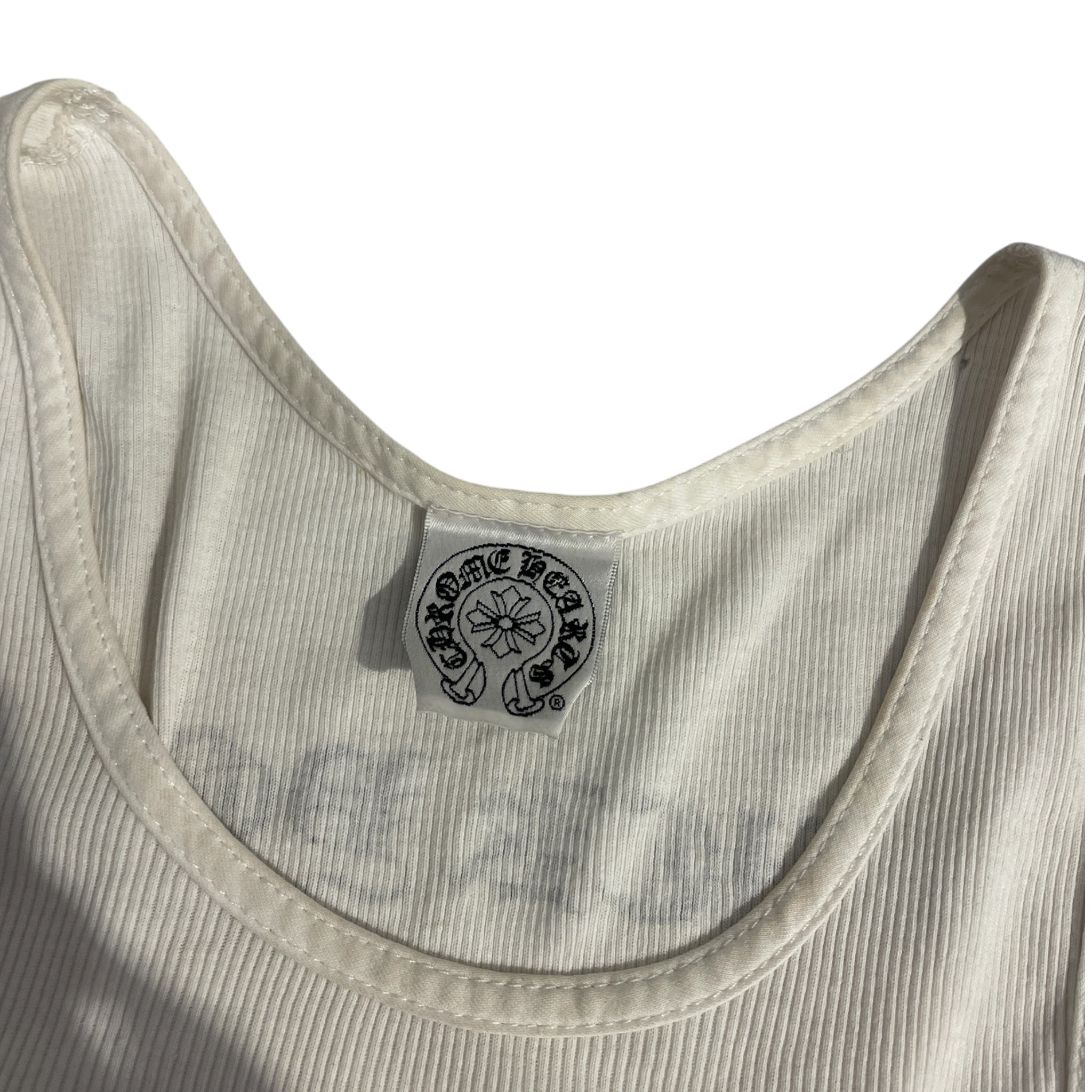 CHROME HEARTS/T-Shirt/M/Cotton/WHT/F U Bck BLK text view 2