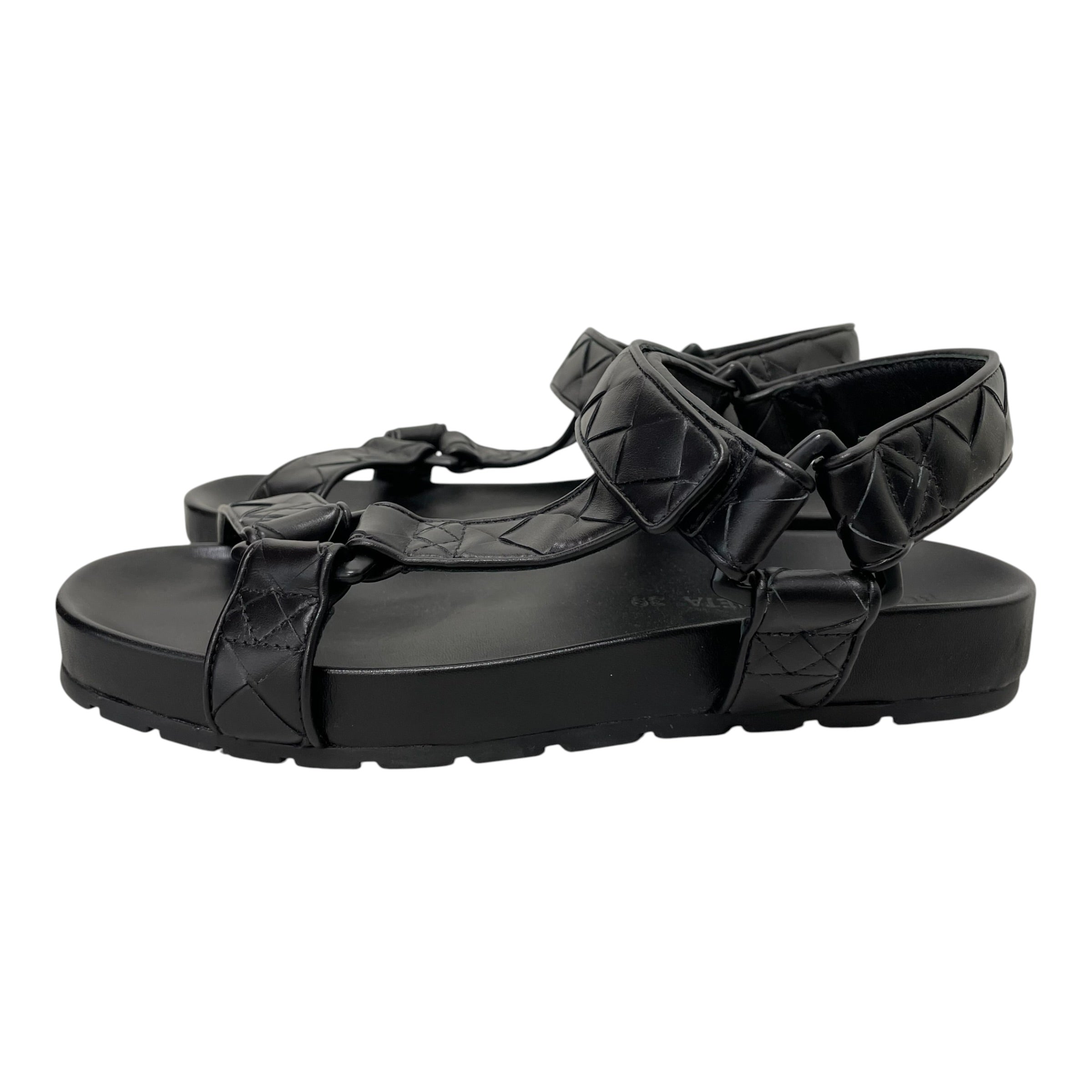 BOTTEGA VENETA/Sandals/EU 39/Leather/BLK/ view 5