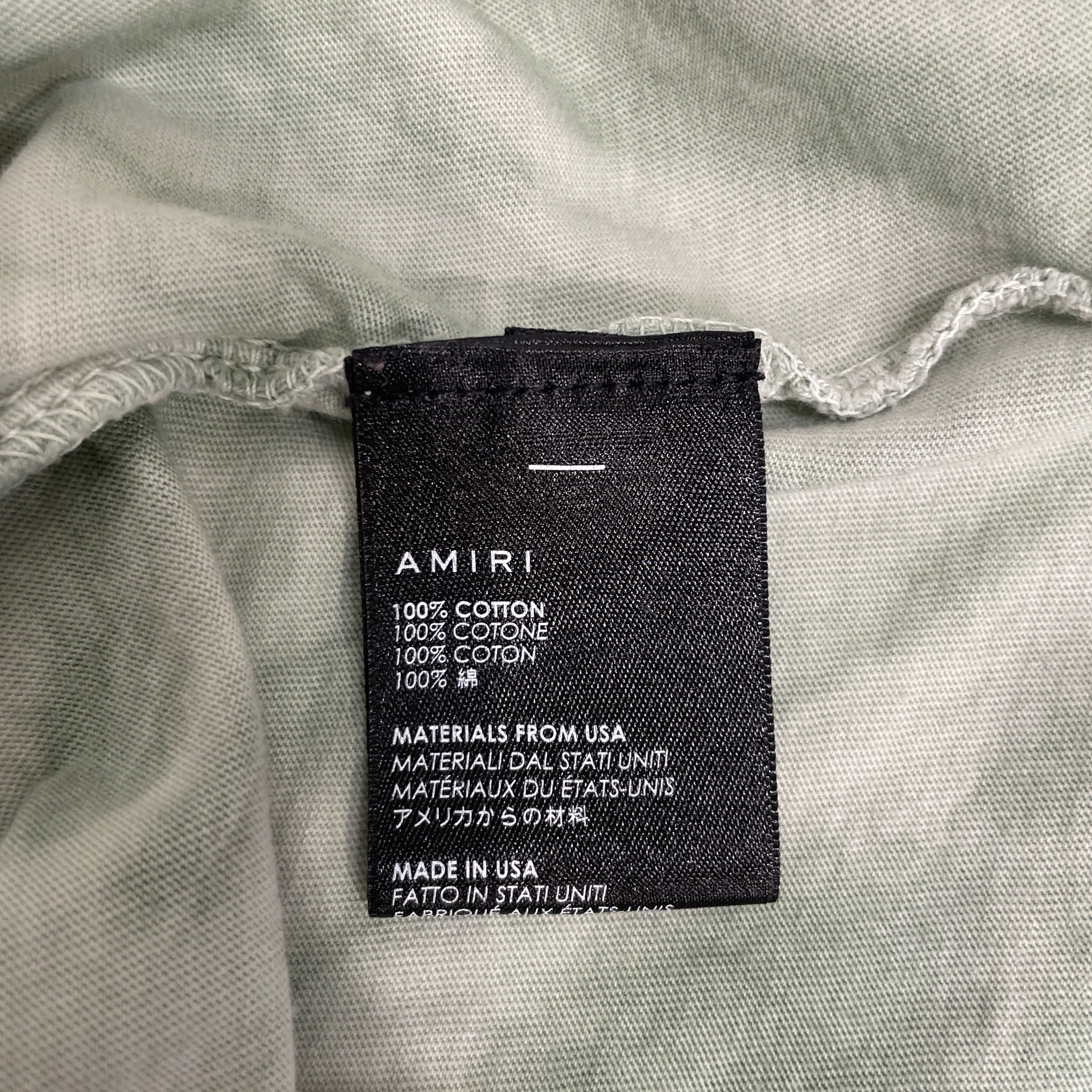 AMIRI/T-Shirt/S/Cotton/GRN/Graphic/BUTTERFLY PEACE SIGN W LOGO view 4