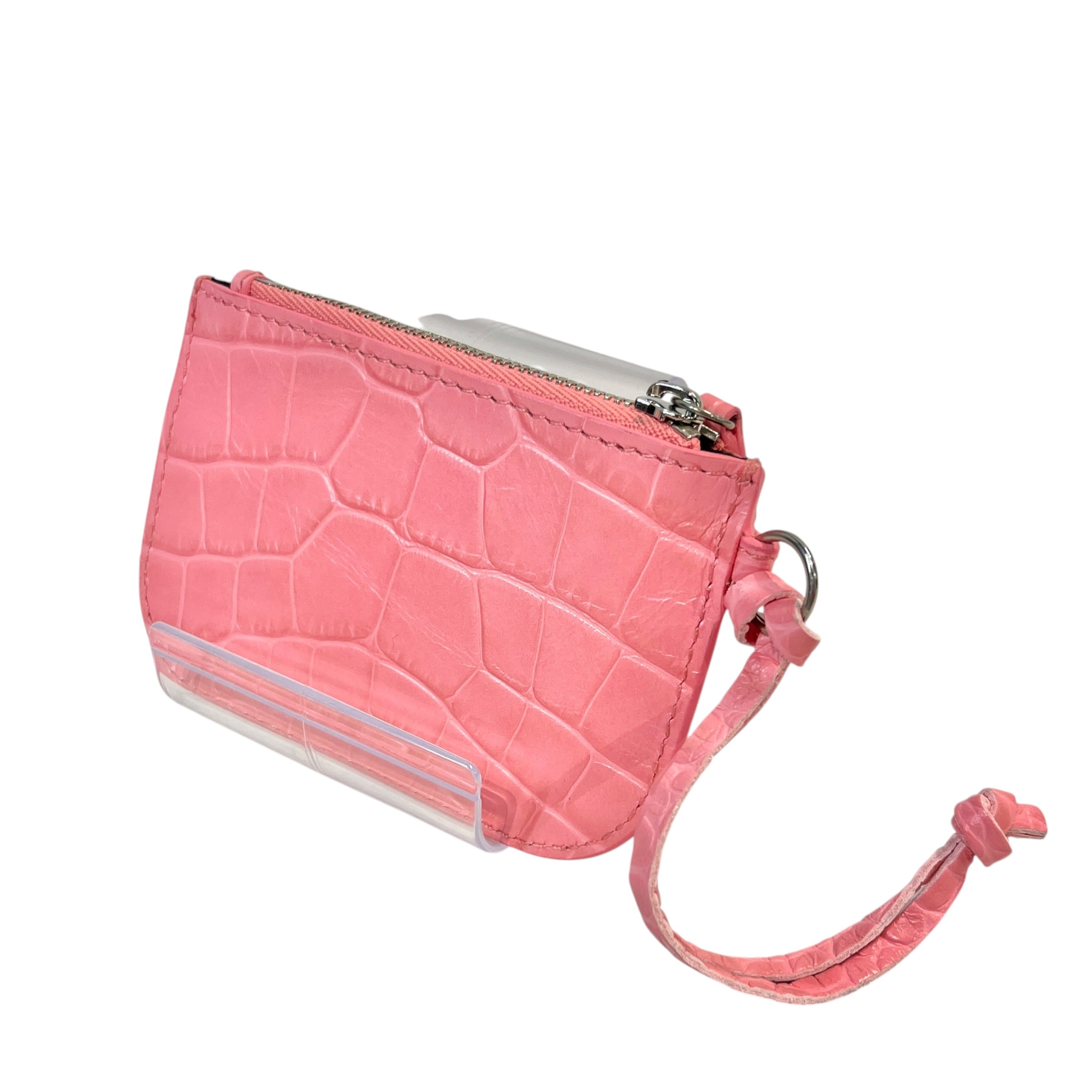 BALENCIAGA/Coin Wallet/Animal Pattern/Leather/PNK/CRYSTAL LE CAGOLE CROCODILE view 2
