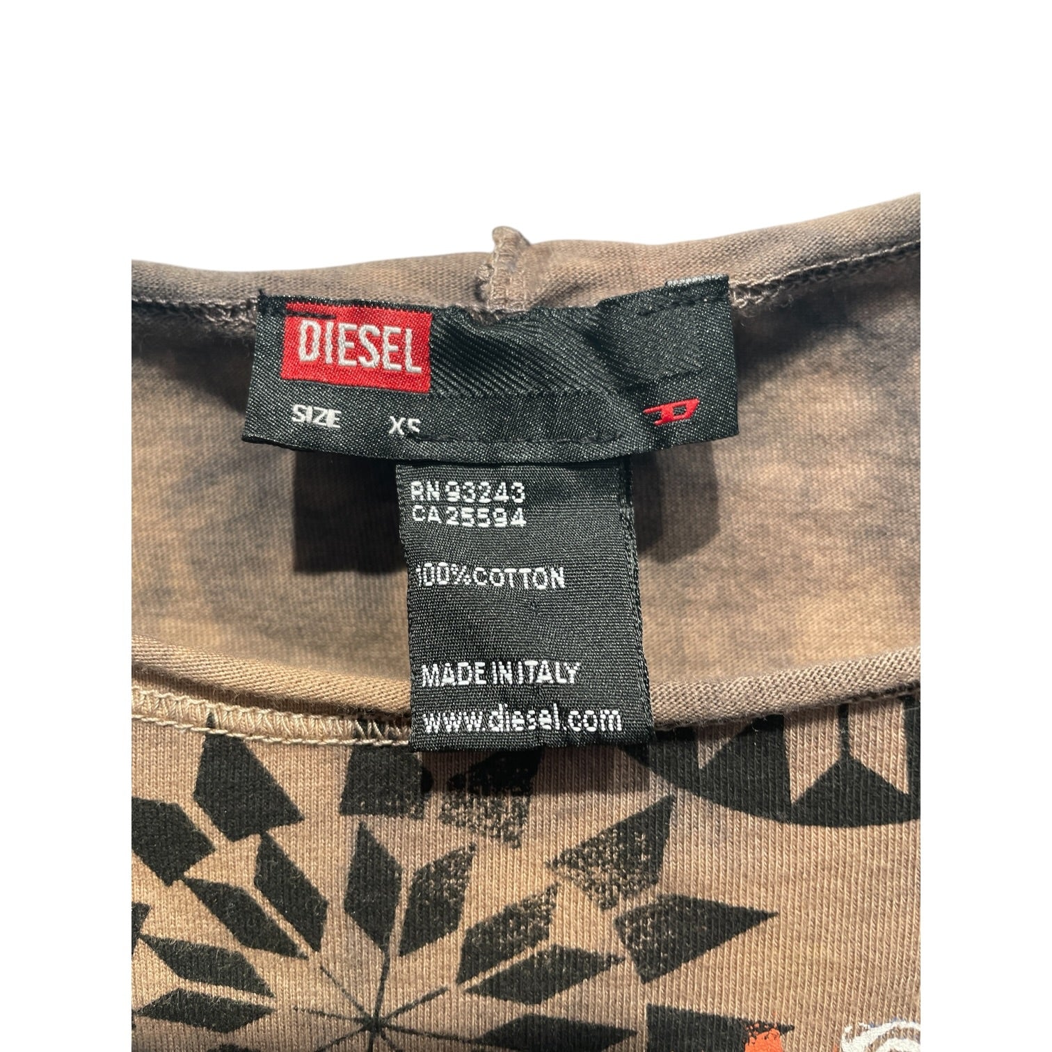 DIESEL/LS Dress/XS/All Over Print/Cotton/BRW/WHITE WOLF ARCHIVAL DRESS view 3