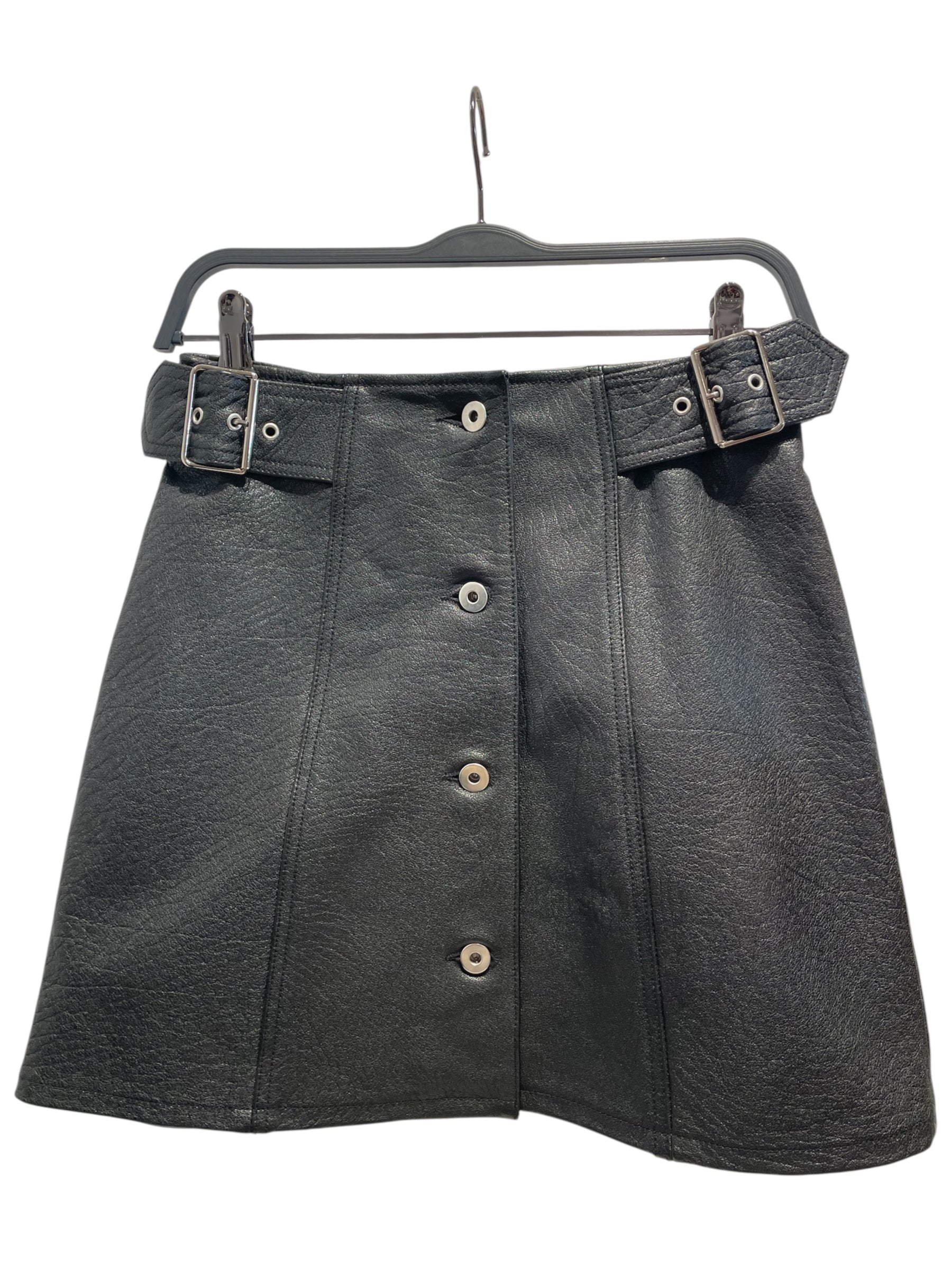 Alexander McQueen/Skirt/38/Leather/BLK/mcqueen leather skirt view 1