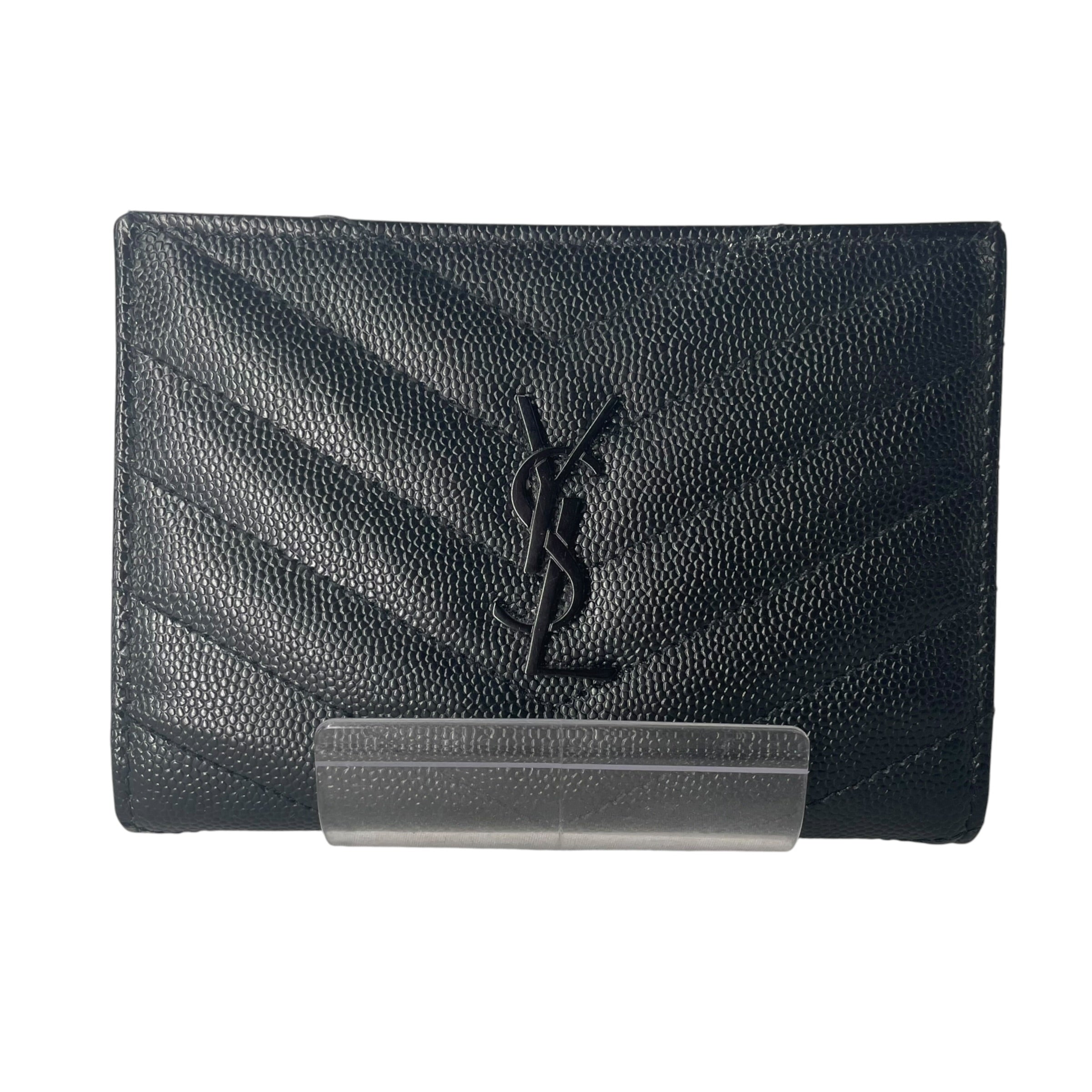 SAINT LAURENT/Wallet/Leather/BLK/M's/CASSANDRA view 1