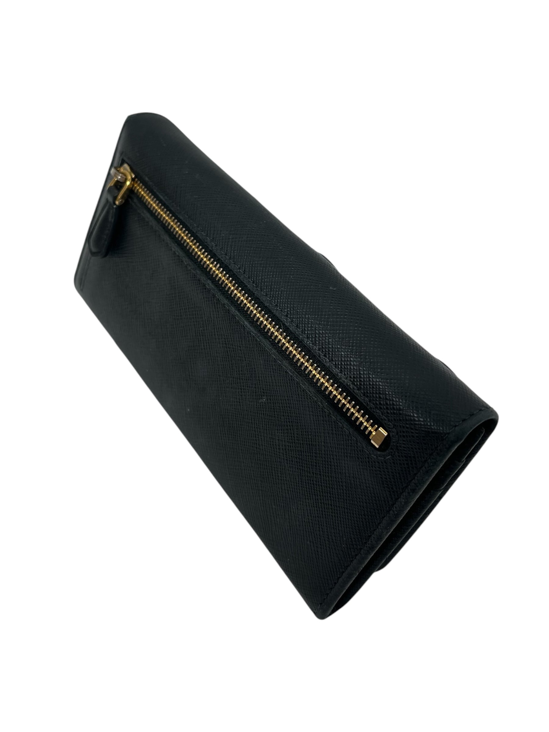 PRADA/Long Wallet/Black/Leather/ view 2