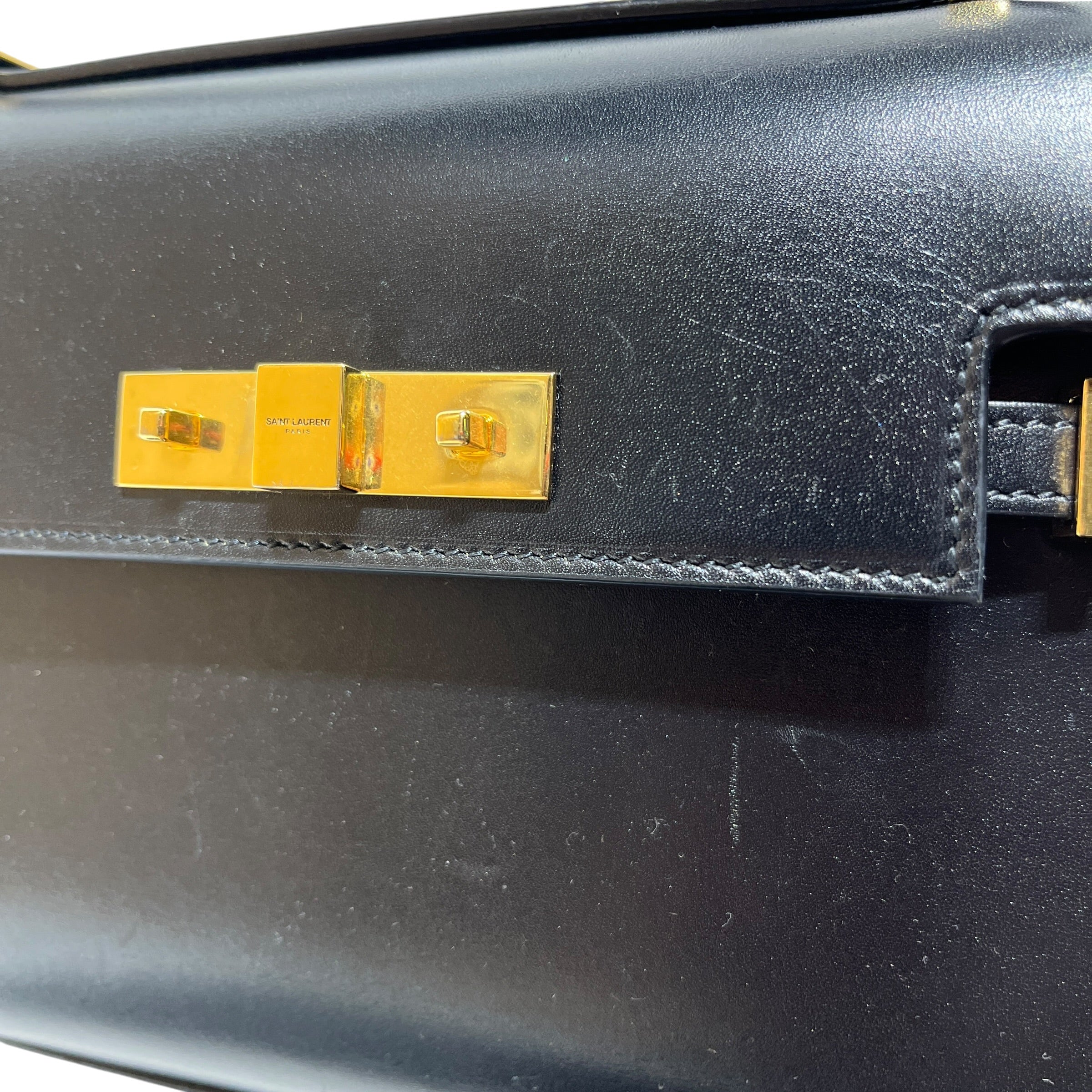 SAINT LAURENT/Cross Body Bag/Leather/BLK/mini manhattan view 6