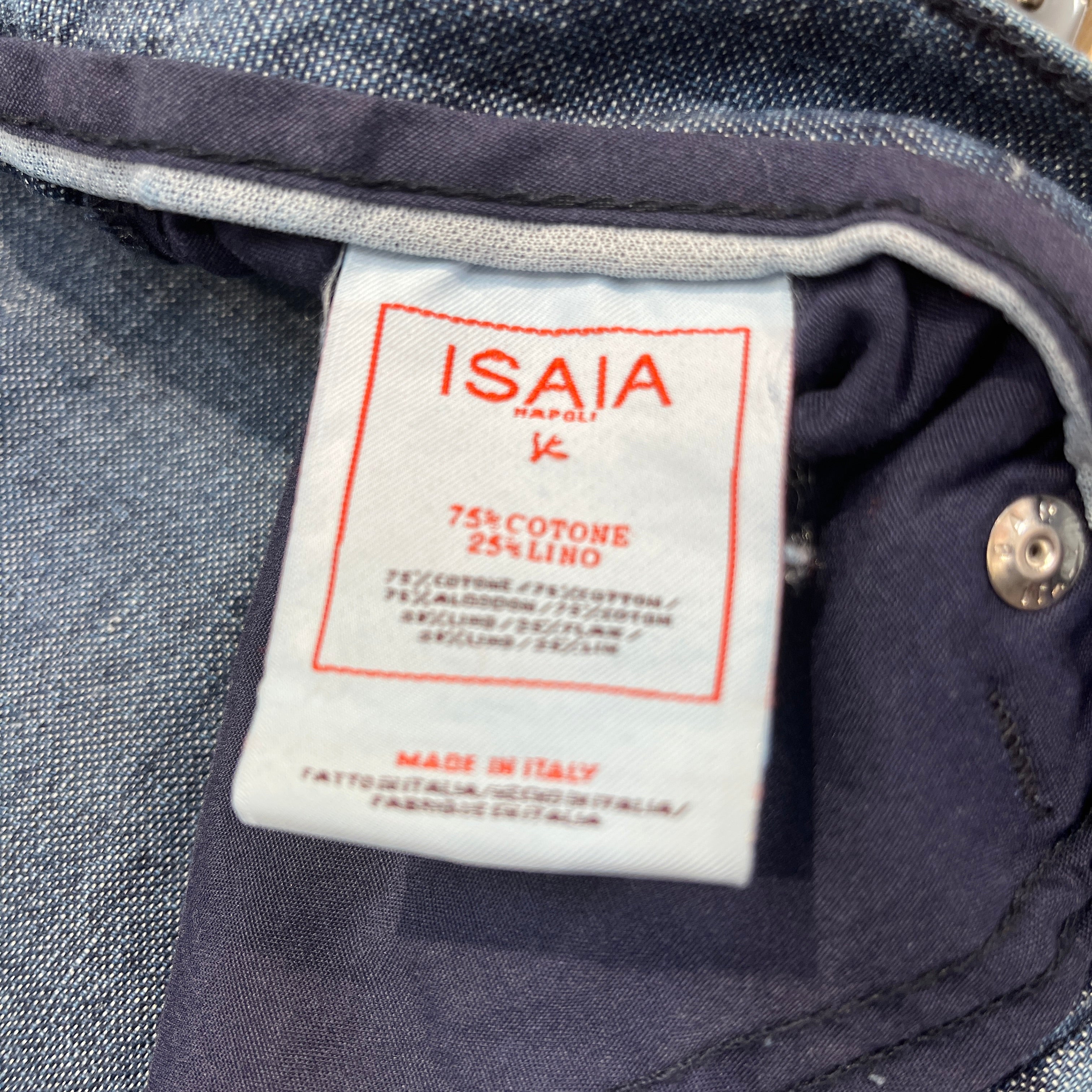 ISAIA/Skinny Pants/46/Denim/IDG/self edge twill denim view 4