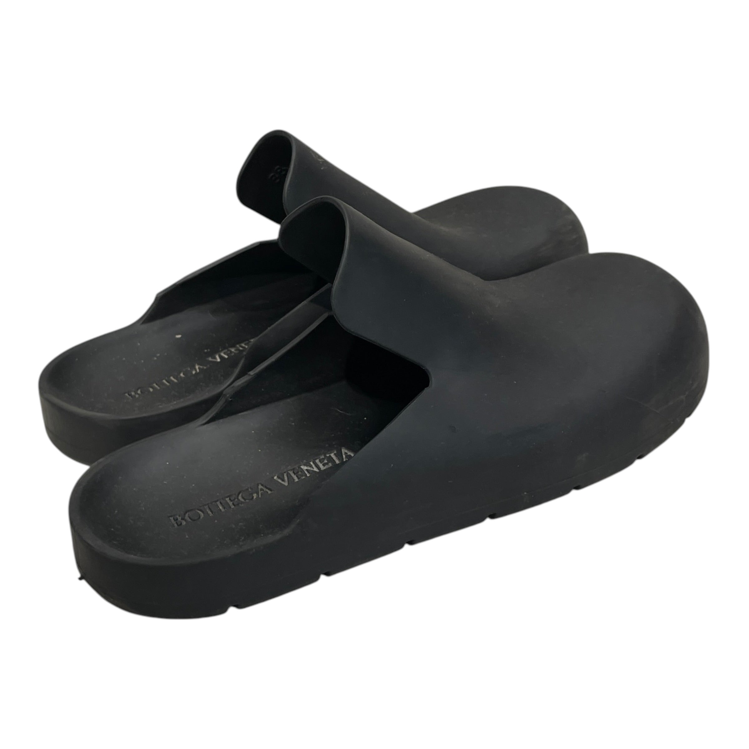 BOTTEGA VENETA/Sandals/EU 38/GRY/RUBBER MULE CLOGS view 2