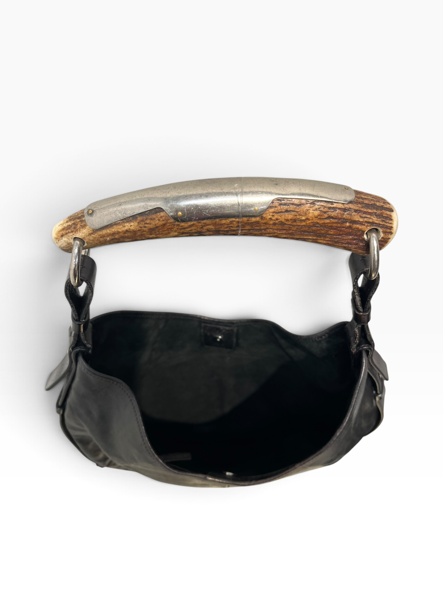 YVES SAINT LAURENT/Bag/Leather/BLK/MOMBASA ANTLER BAG view 3