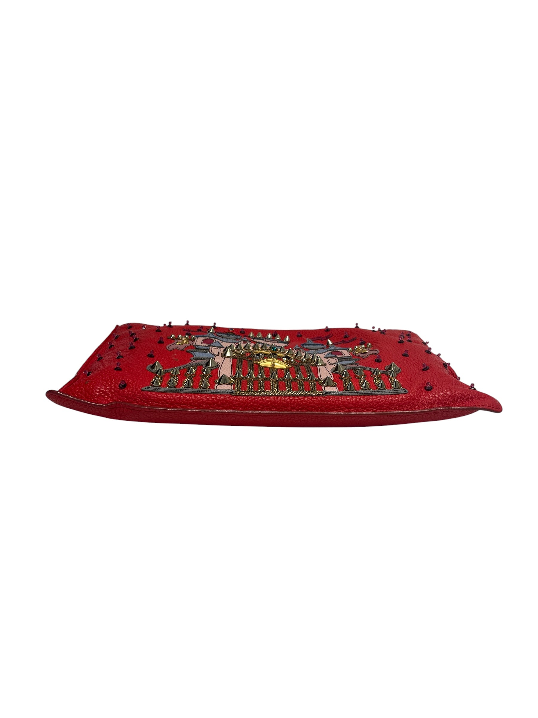 DOLCE&GABBANA/Clutch Bag/Graphic/Leather/RED/CASTLE CLUTCH view 3