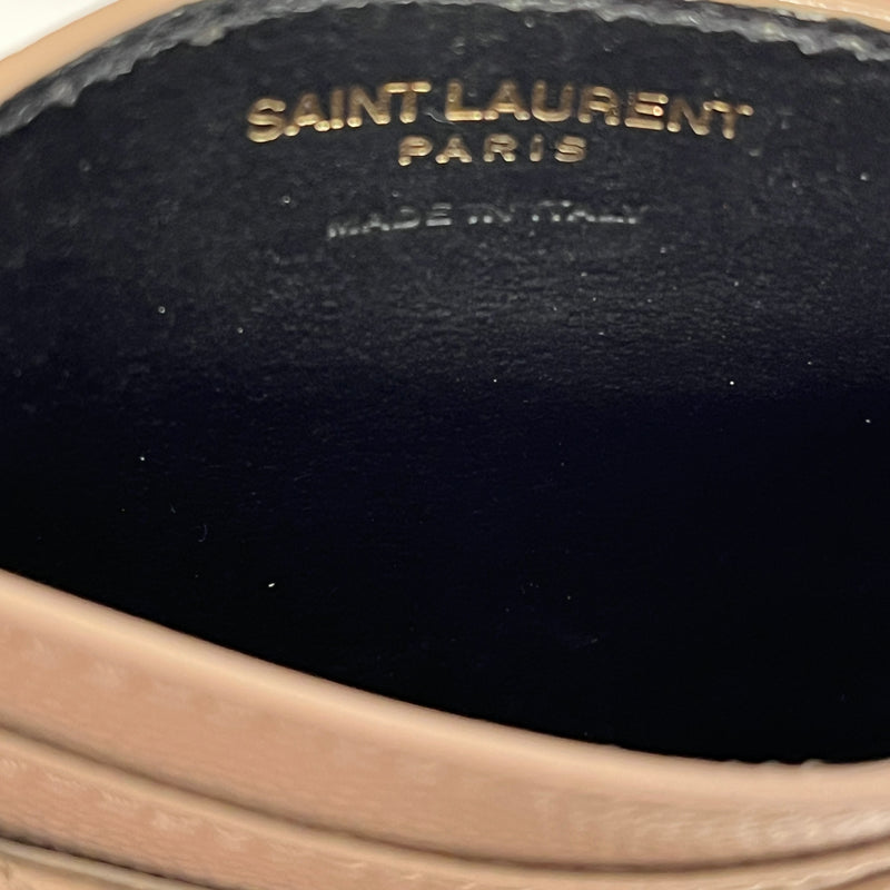 YVES SAINT LAURENT/Wallet/OS/Leather/BEG/YSL GAIN DE POUDRE WALLT
