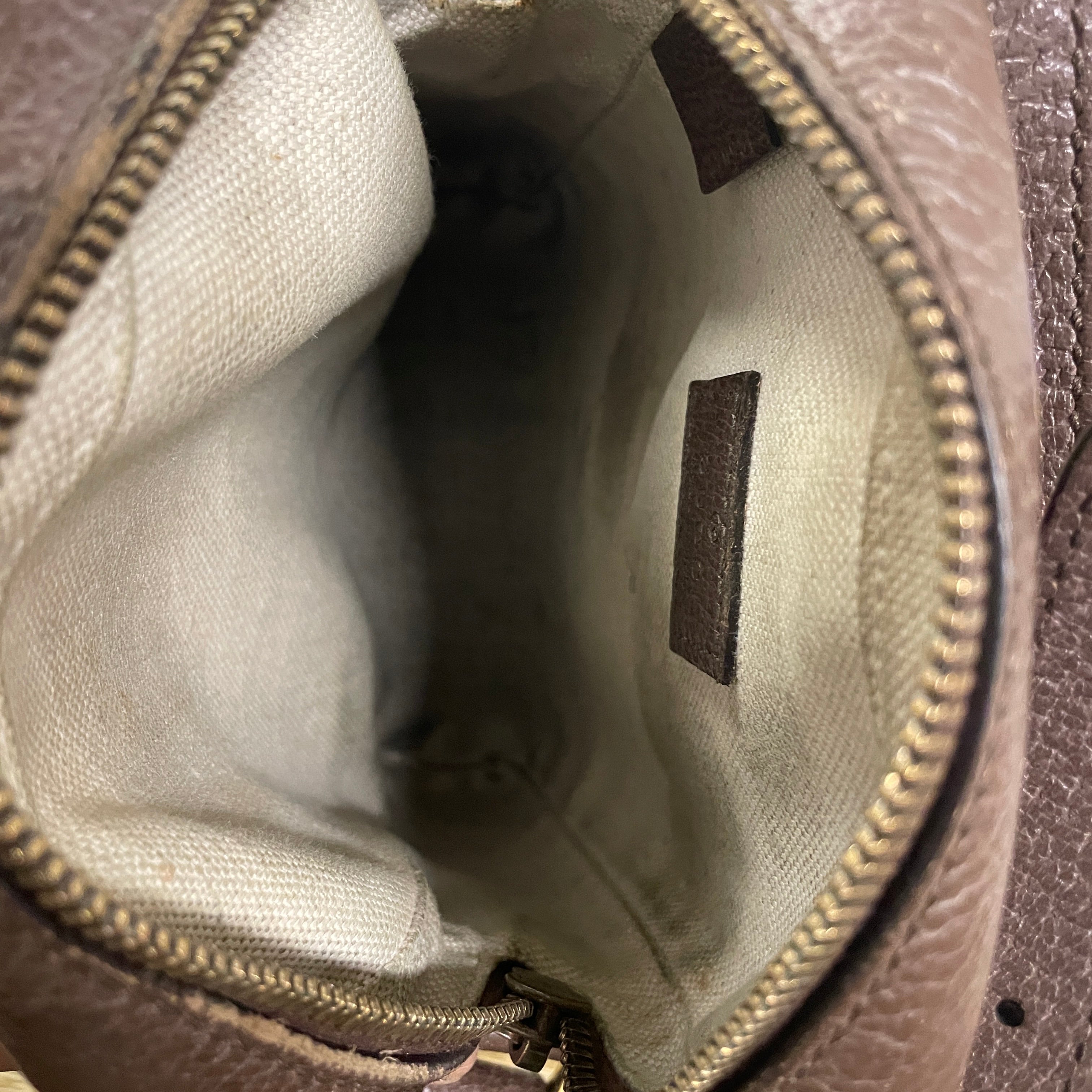 GUCCI/Cross Body Bag/Monogram/Cotton/BEG/B4TT4RD/BROWN LEATHER TRIM view 5