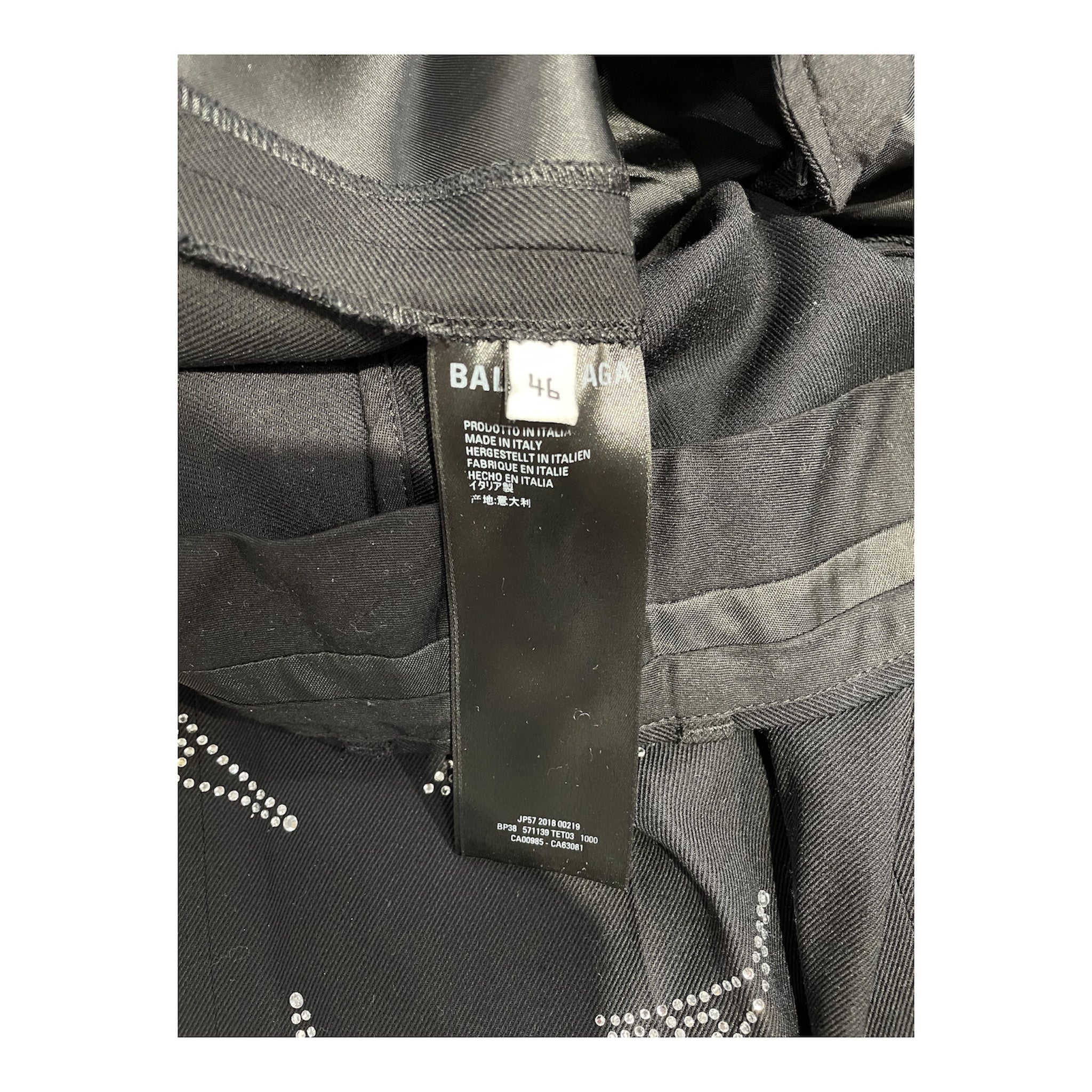 BALENCIAGA/Skinny Pants/46/Cotton/BLK/PARIS PANTS view 3
