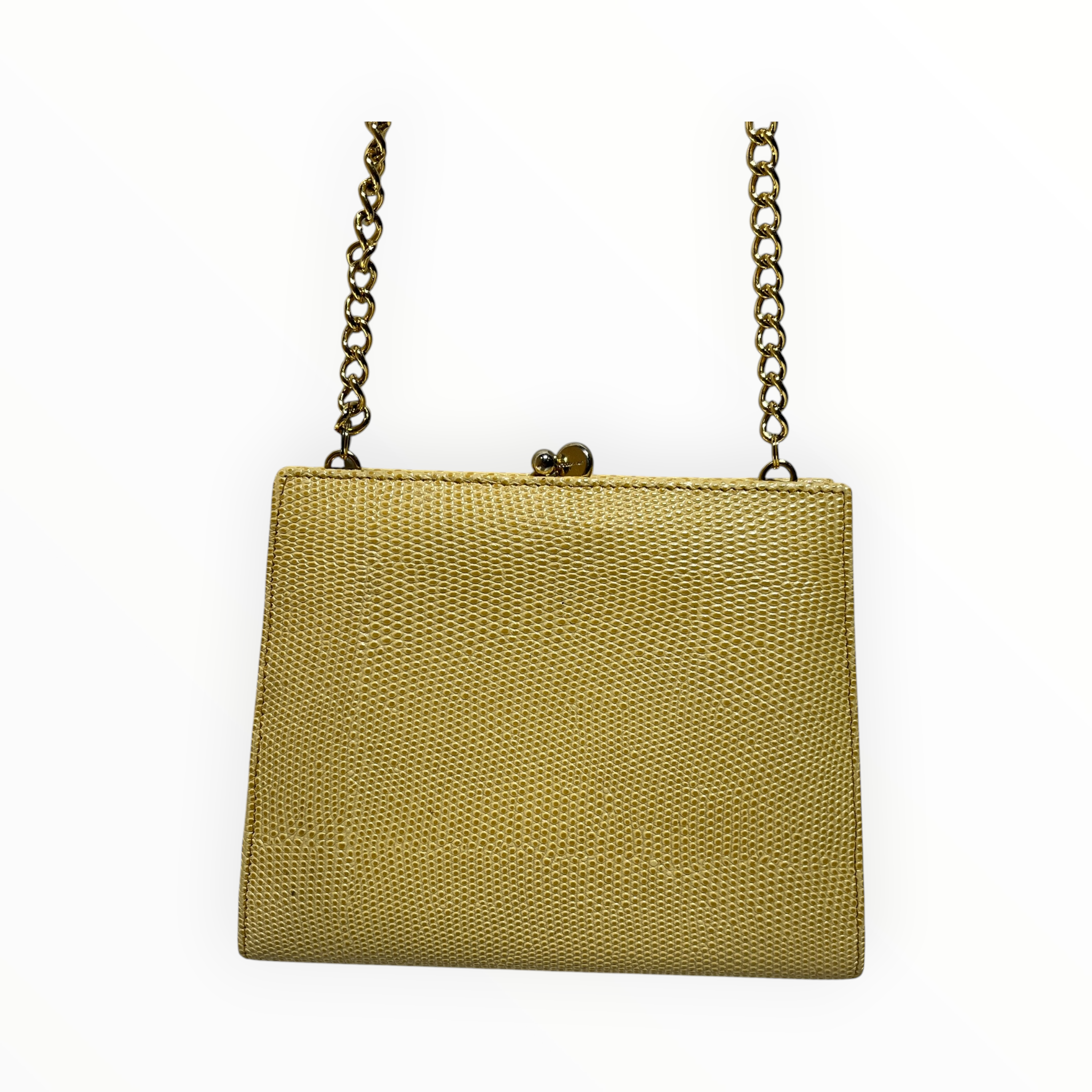 Salvatore Ferragamo/Cross Body Bag/Leather/BEG/vara bow mini chain view 4