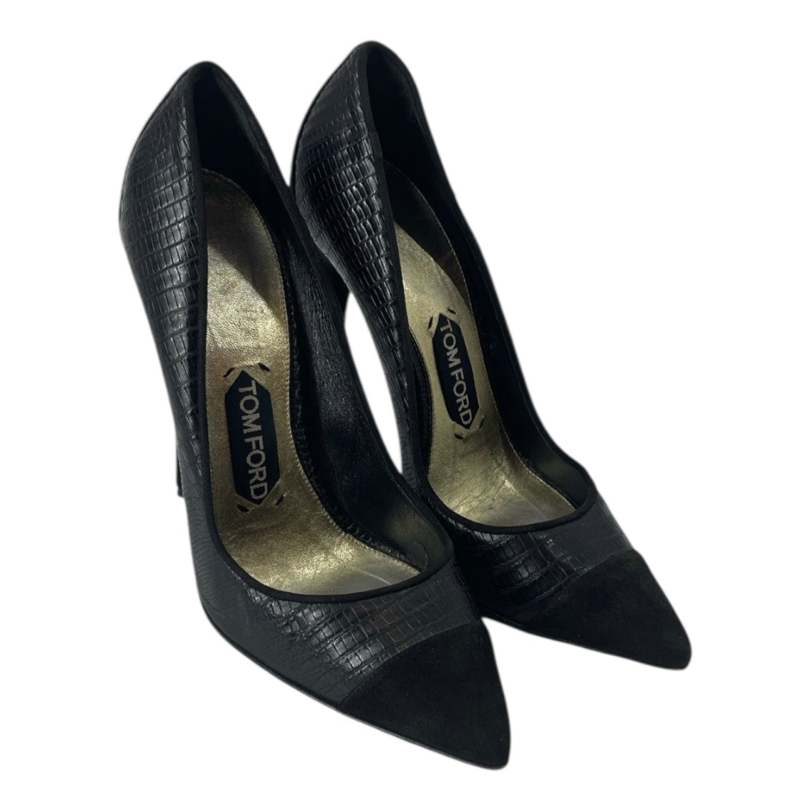 TOM FORD/Heels/US 7/Leather/BLK/SUEDE & SKIN view 1