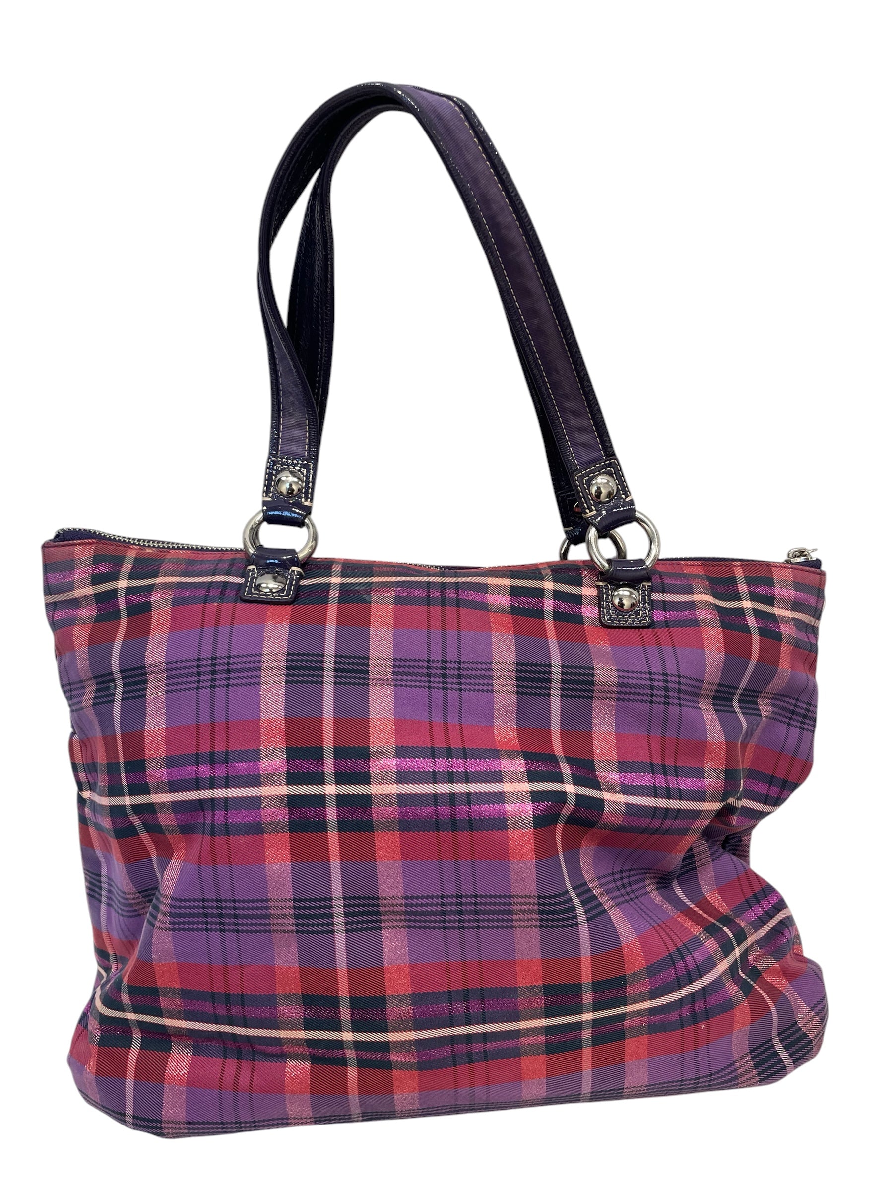 COACH/POPPY/Tote Bag/Plaid/PPL/ view 2