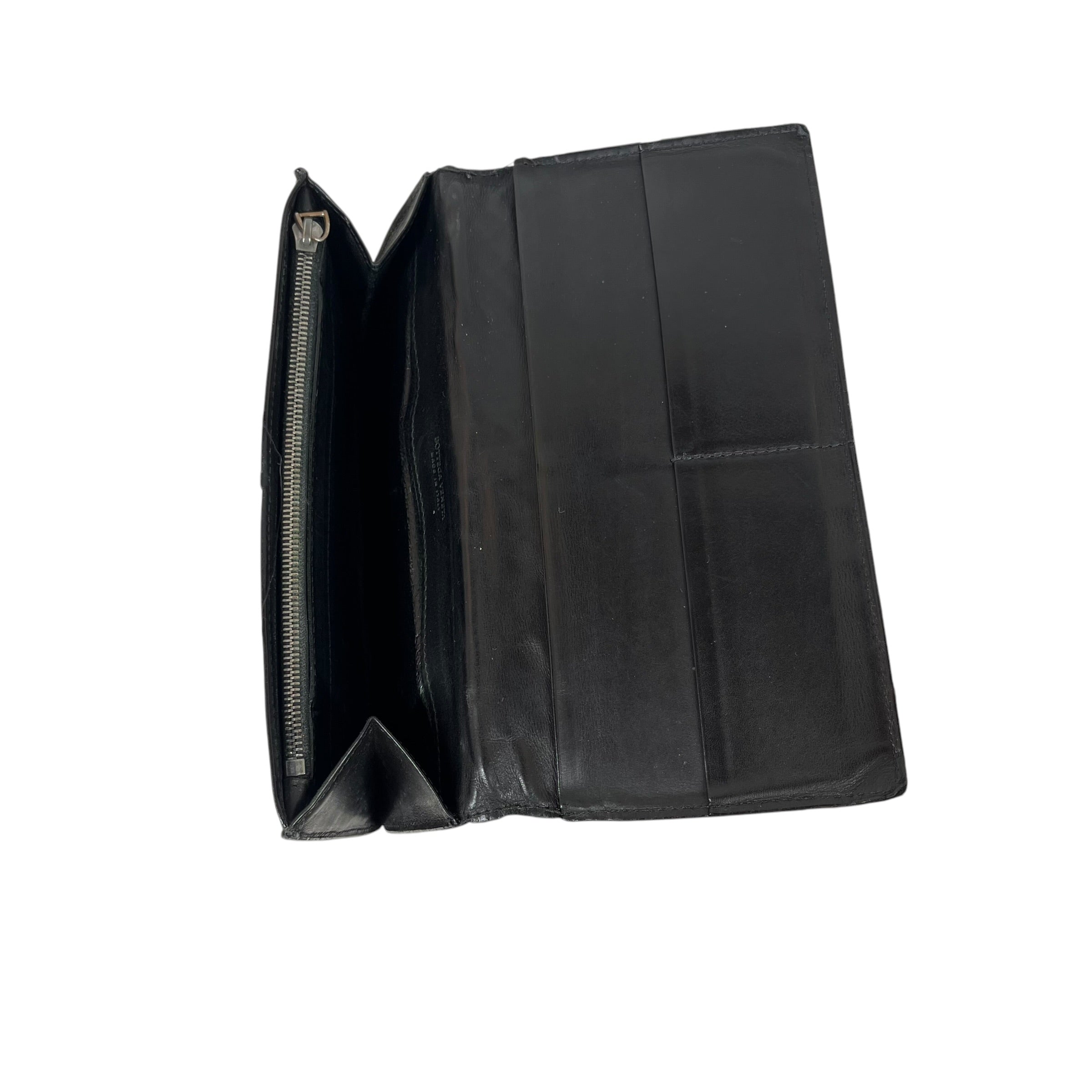 BOTTEGA VENETA/Long Wallet/Leather/BLK/Bifold Intrecciato view 5
