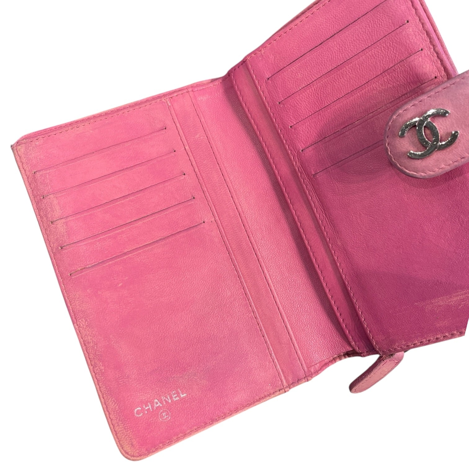 CHANEL/Bifold Wallet/Leather/PNK/CAMELLIA FLOWER view 4