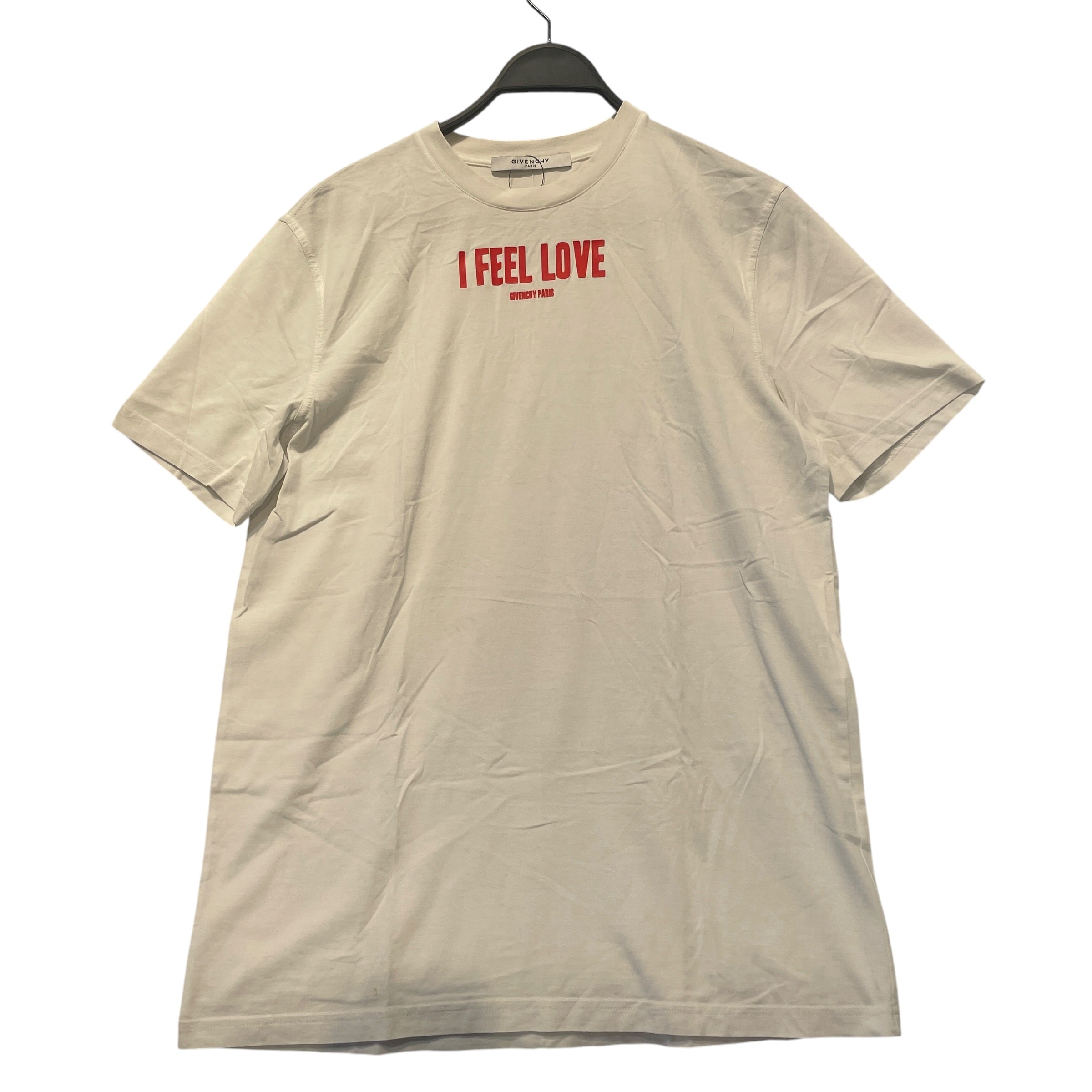 GIVENCHY/T-Shirt/XS/Cotton/WHT/I Feel love t shirt view 1
