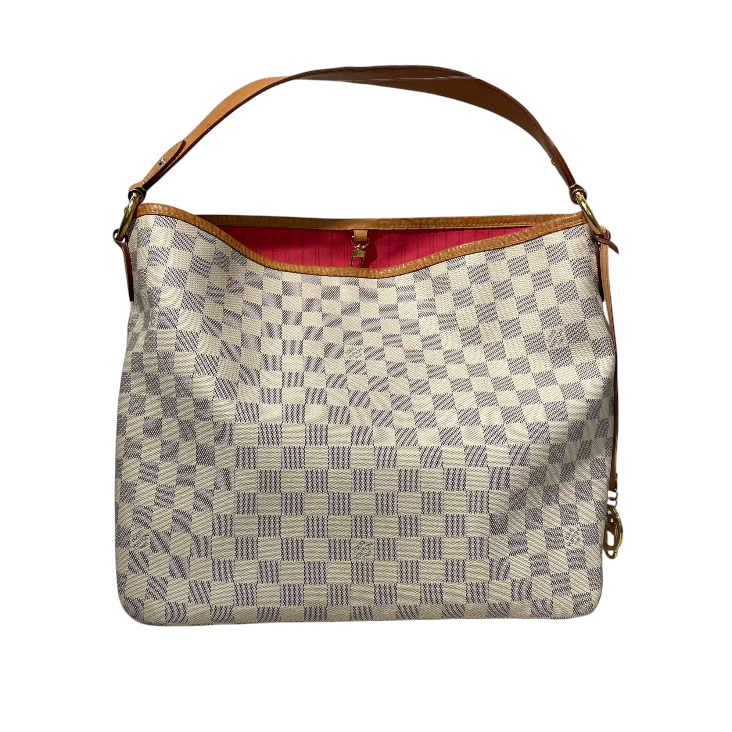 LOUIS VUITTON/Hand Bag/All Over Print/Leather/CRM/Delightful cloth handbag view 1