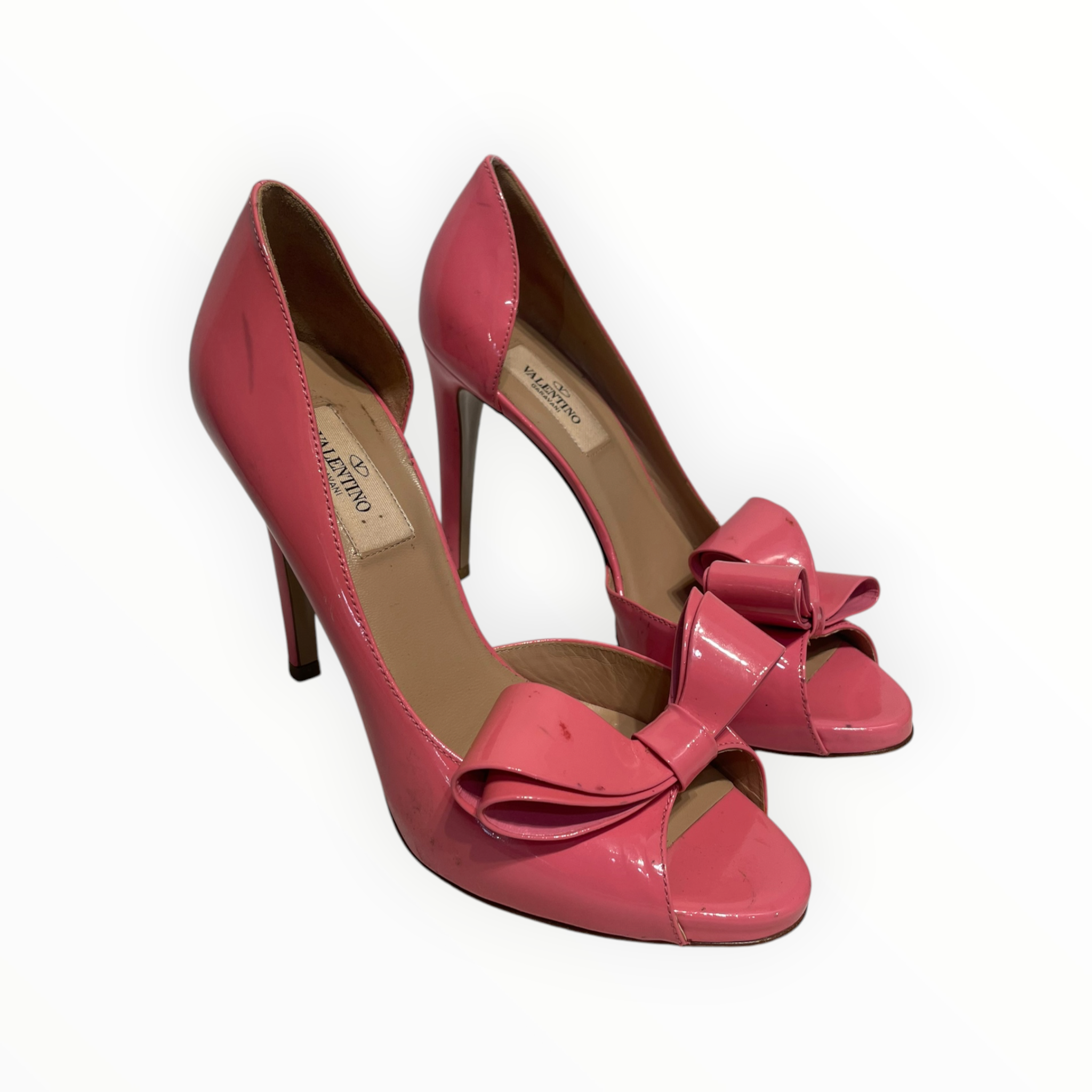 VALENTINO GARAVANI/Heels/EU 37/Leather/PNK/Open-Toe/BOW view 1