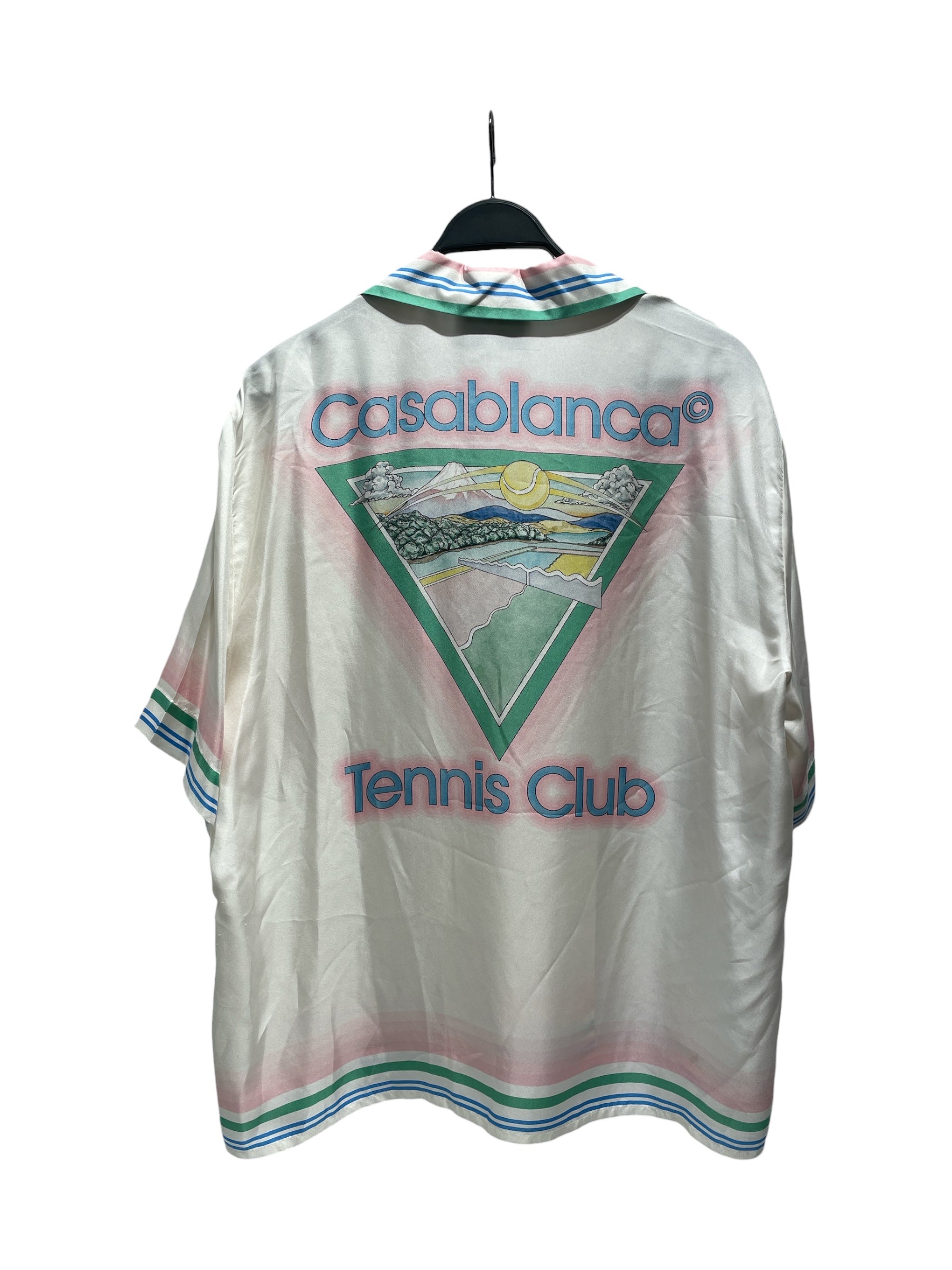 CASABLANCA/SS Shirt/XL/WHT/All Over Print/tennis club view 2
