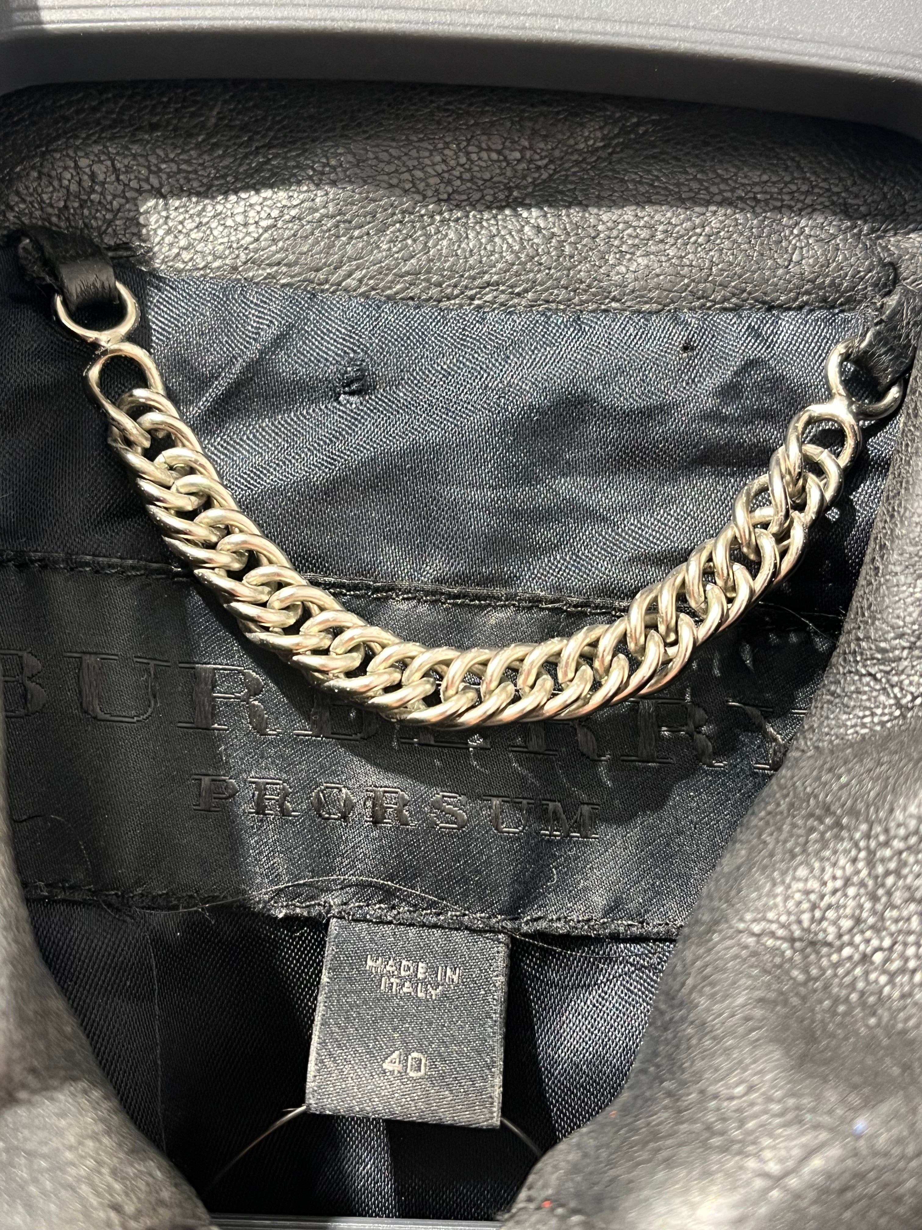BURBERRY/Leather Jkt/40/Leather/BLK/Single Breasted/ view 7