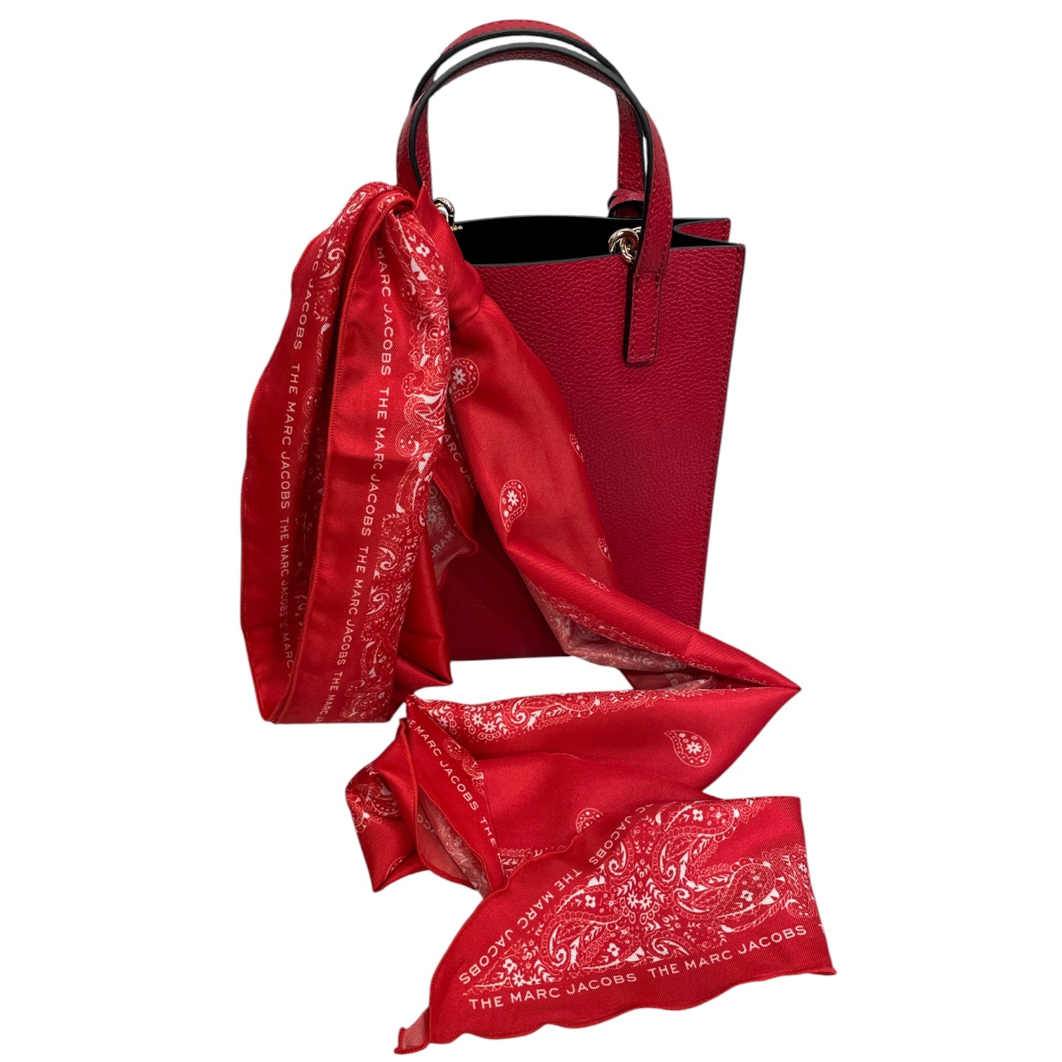 MARC JACOBS/Hand Bag/Leather/RED/MJ RED CROSSBODY WITH SCARF view 2
