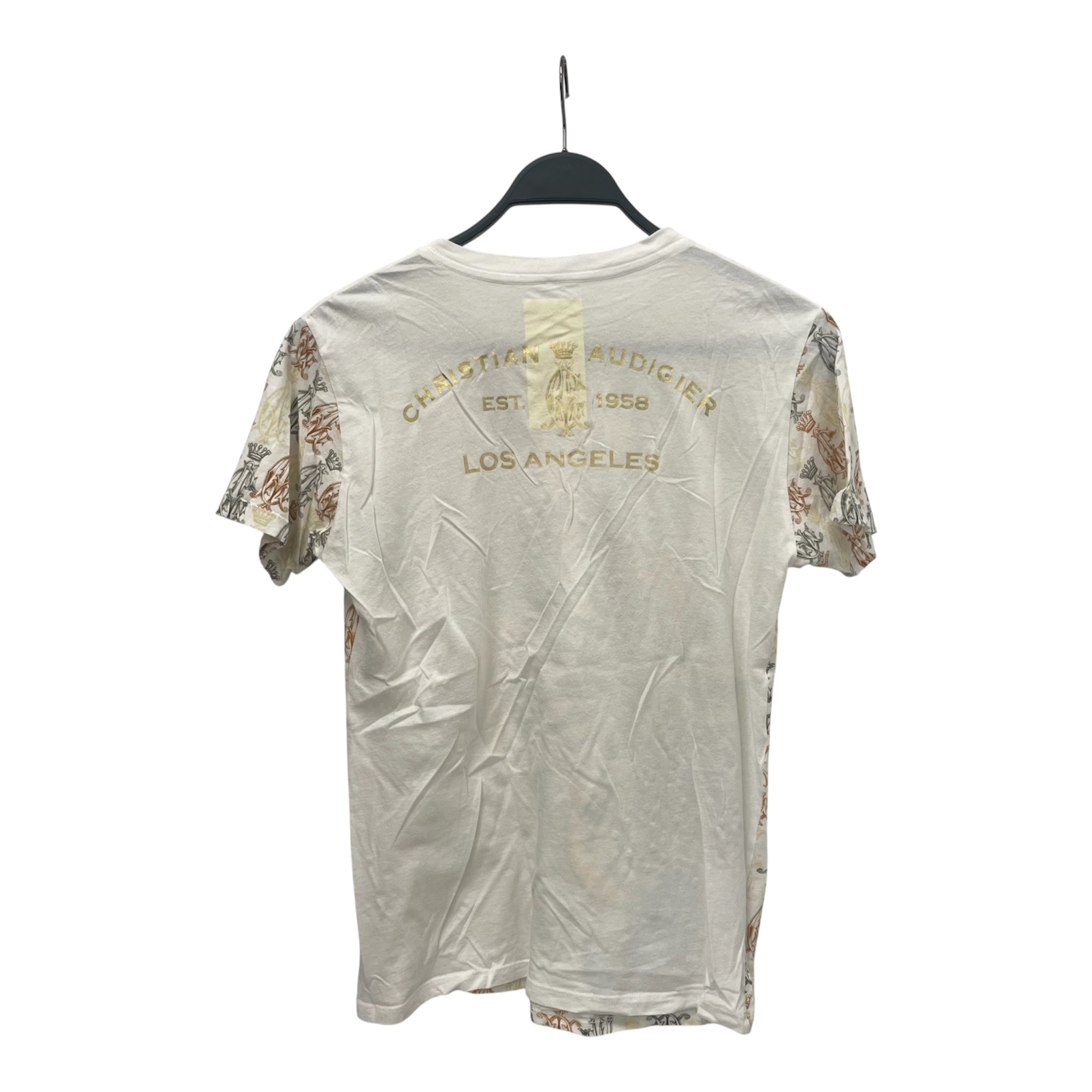 CHRISTIAN AUDIGIER/T-Shirt/M/Cotton/WHT/All Over Print/gold gun 'el calor ' view 2